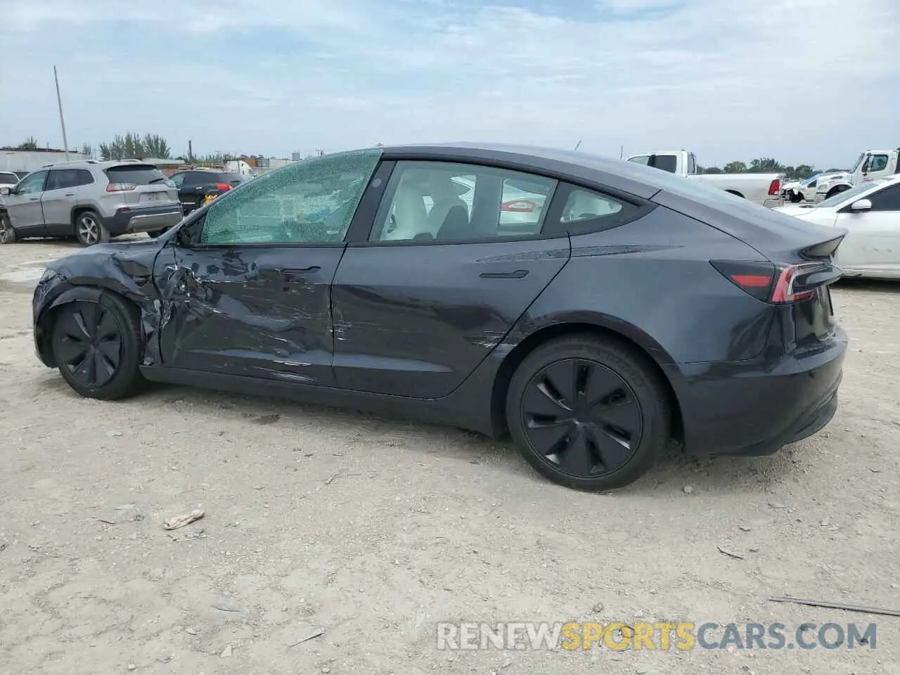 2 Photograph of a damaged car 5YJ3E1EA3RF858616 TESLA MODEL 3 2024
