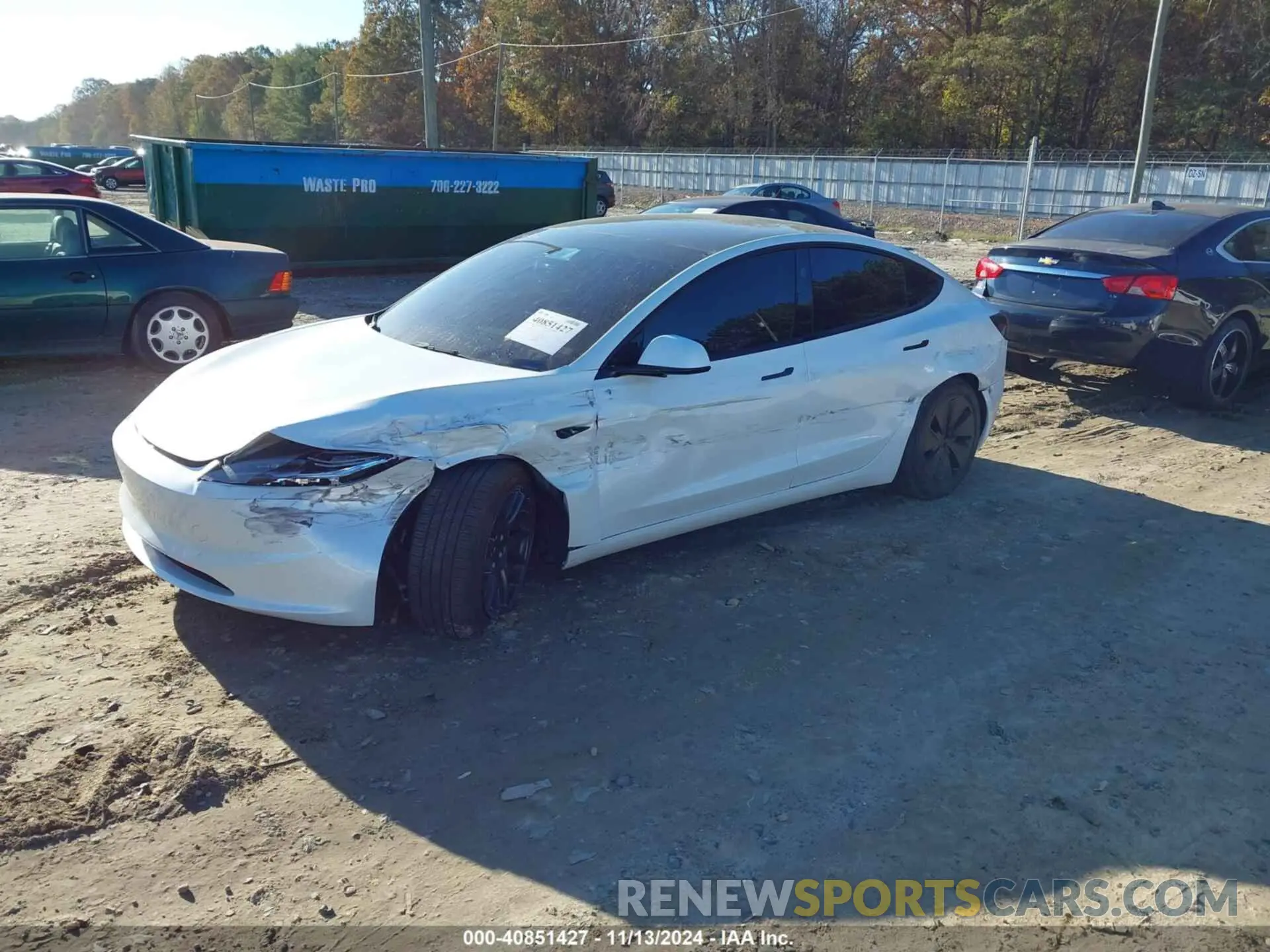 2 Photograph of a damaged car 5YJ3E1EA4RF732586 TESLA MODEL 3 2024