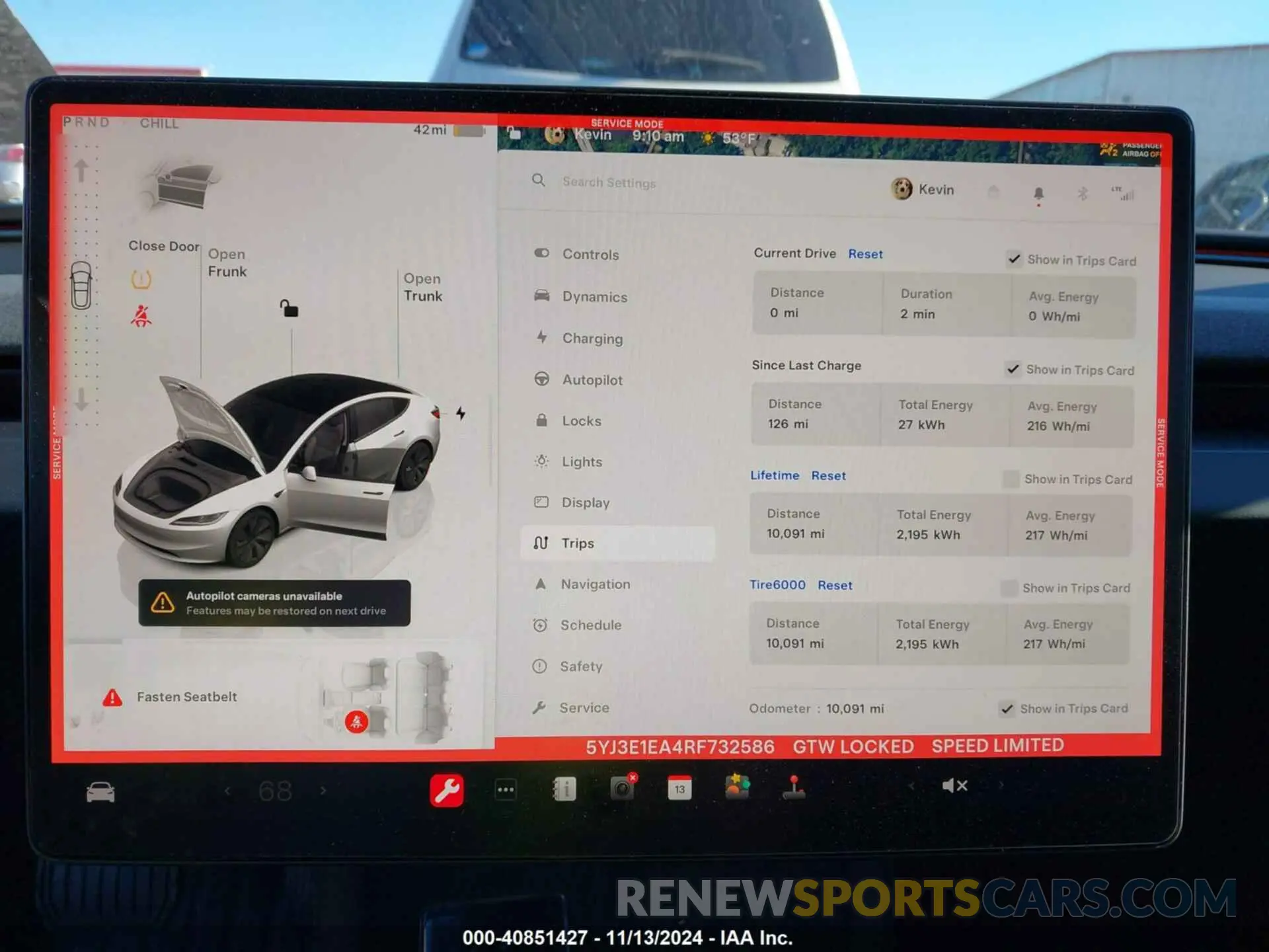 7 Photograph of a damaged car 5YJ3E1EA4RF732586 TESLA MODEL 3 2024