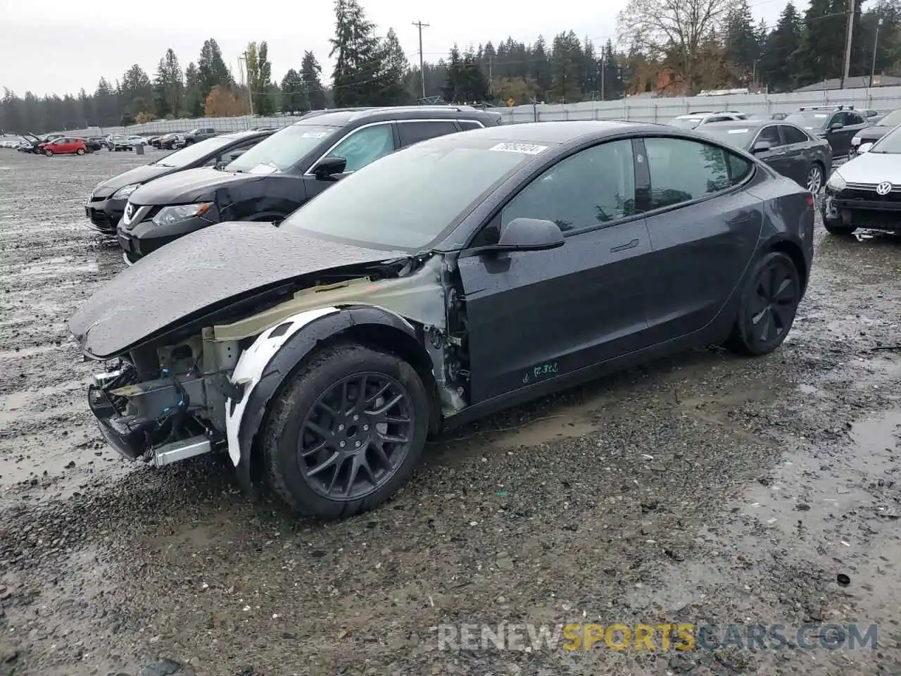 1 Photograph of a damaged car 5YJ3E1EA4RF736461 TESLA MODEL 3 2024