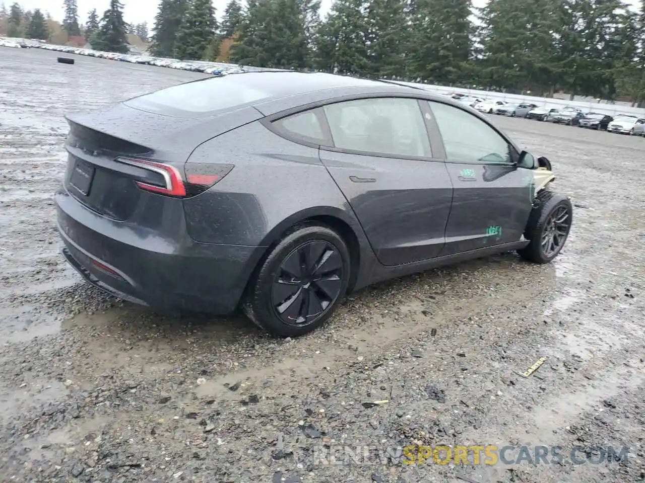 3 Photograph of a damaged car 5YJ3E1EA4RF736461 TESLA MODEL 3 2024