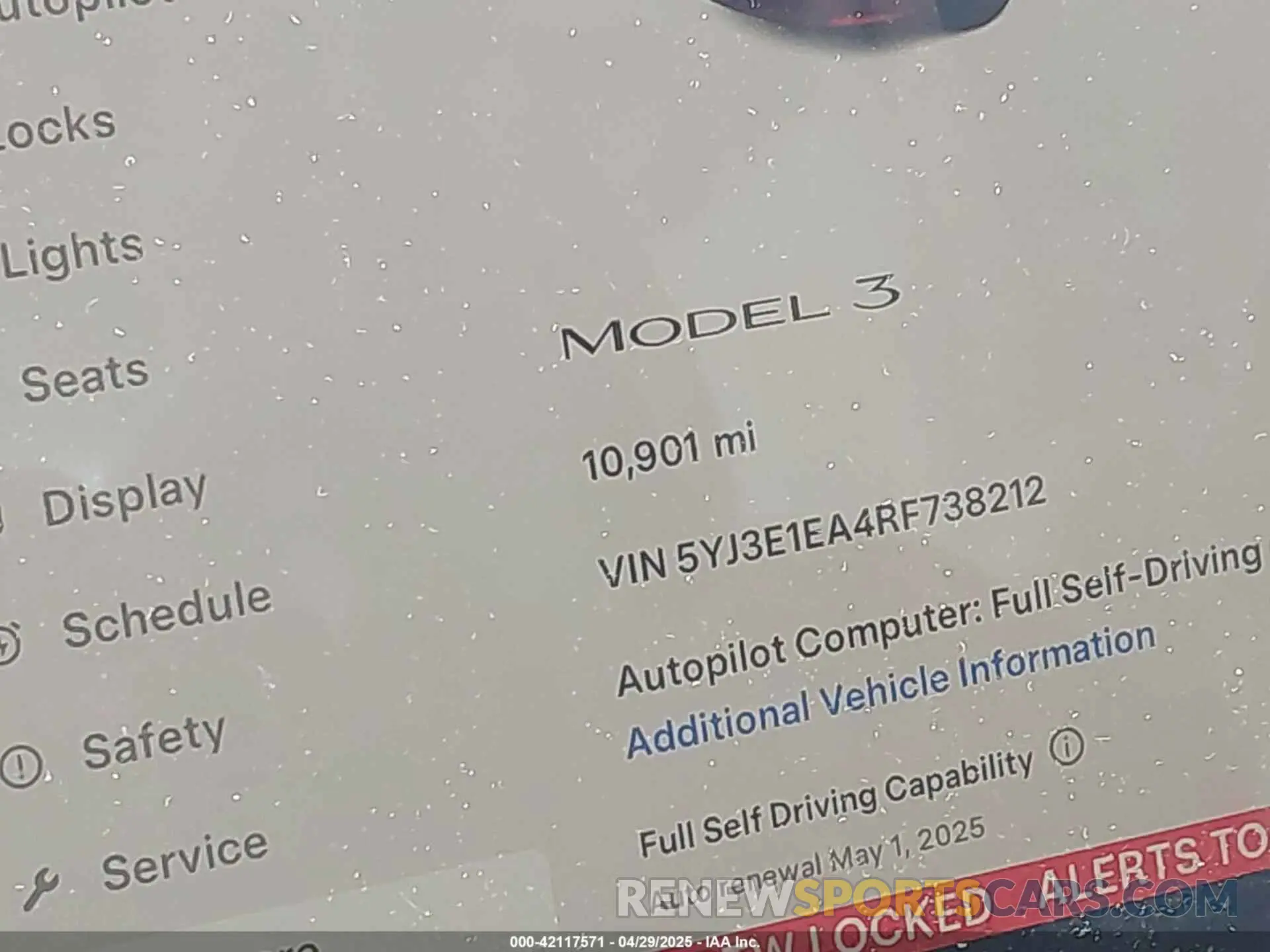 14 Photograph of a damaged car 5YJ3E1EA4RF738212 TESLA MODEL 3 2024