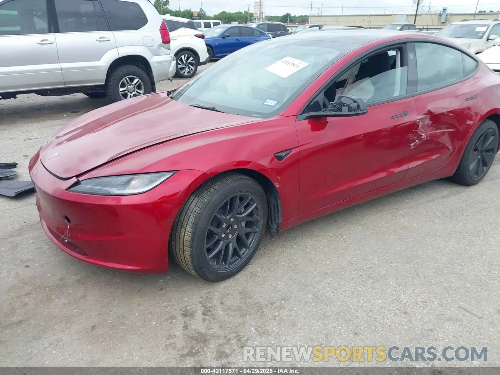 2 Photograph of a damaged car 5YJ3E1EA4RF738212 TESLA MODEL 3 2024