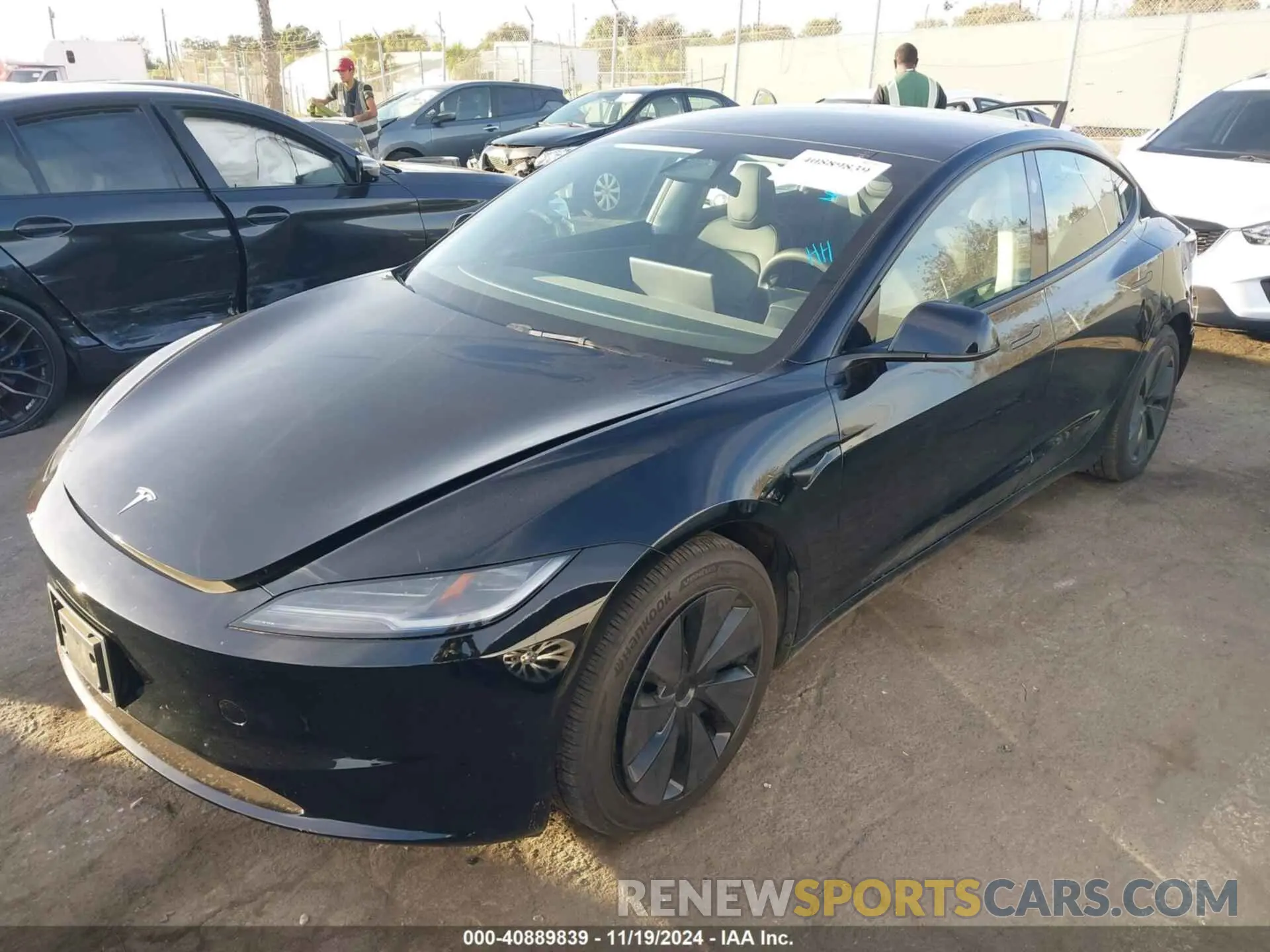 2 Photograph of a damaged car 5YJ3E1EA4RF747945 TESLA MODEL 3 2024