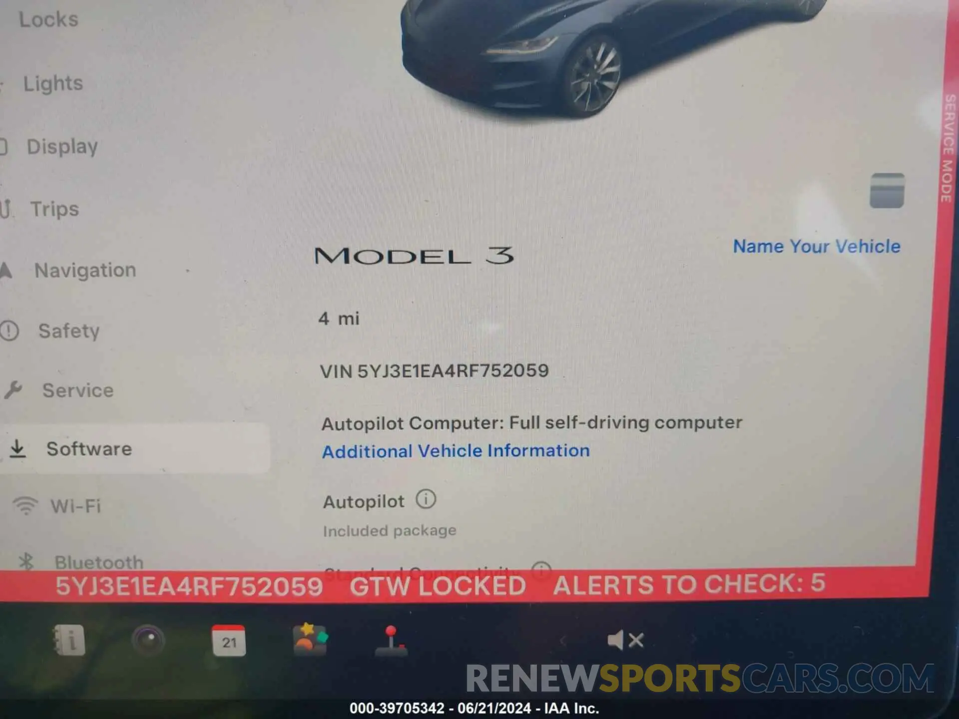 7 Photograph of a damaged car 5YJ3E1EA4RF752059 TESLA MODEL 3 2024