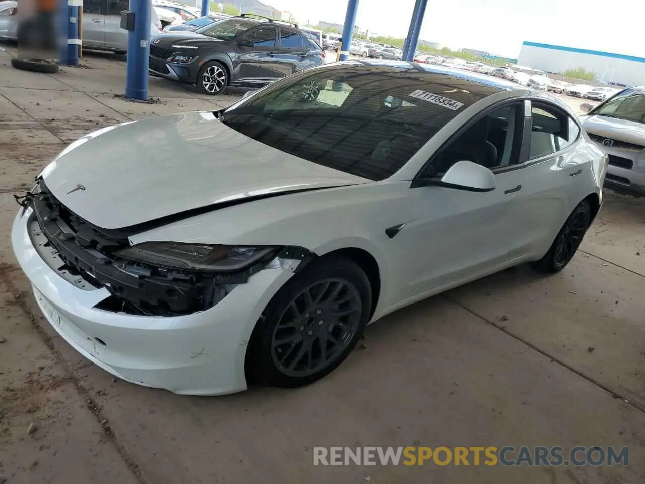 1 Photograph of a damaged car 5YJ3E1EA4RF785546 TESLA MODEL 3 2024