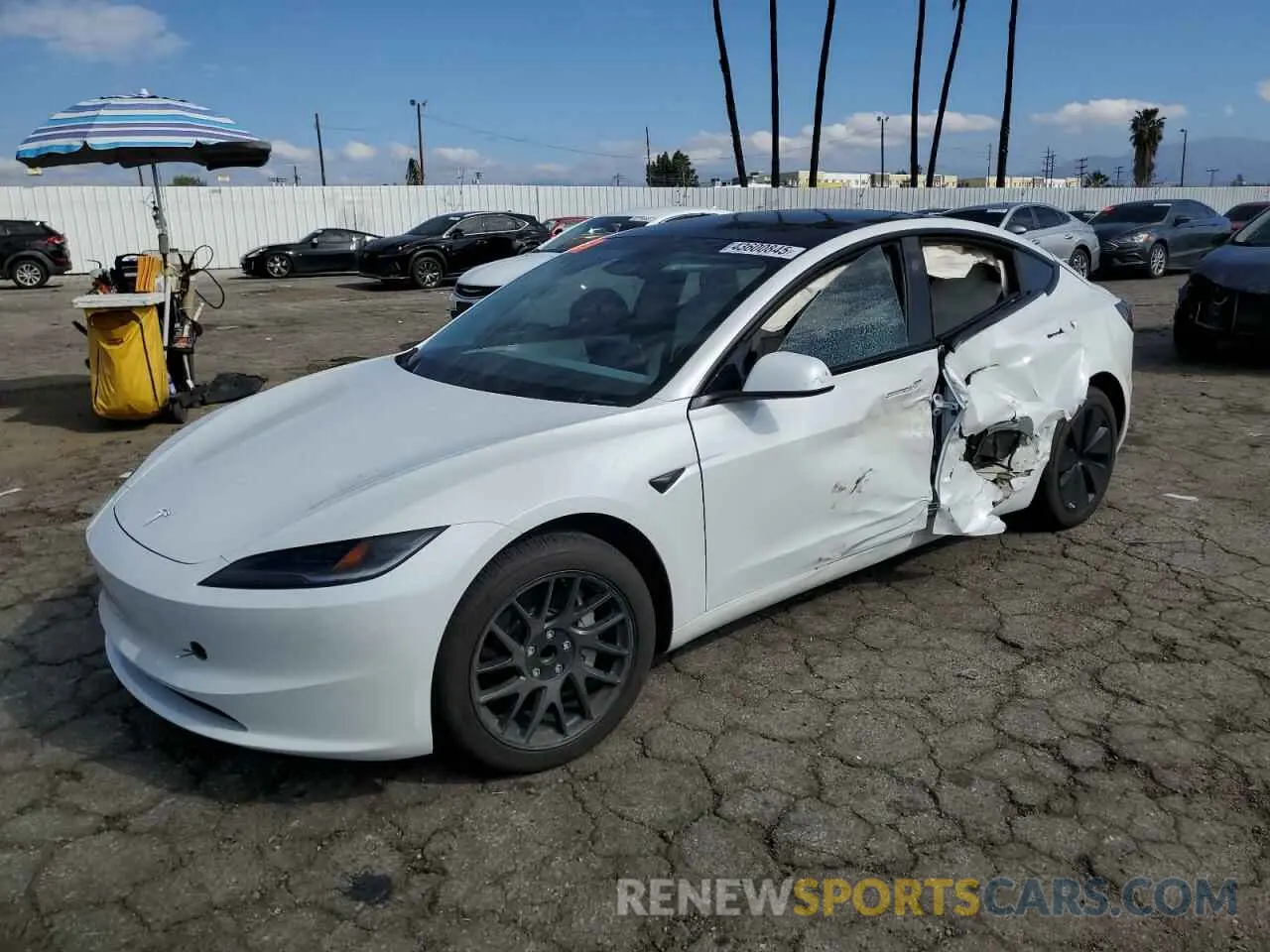 1 Photograph of a damaged car 5YJ3E1EA4RF812230 TESLA MODEL 3 2024