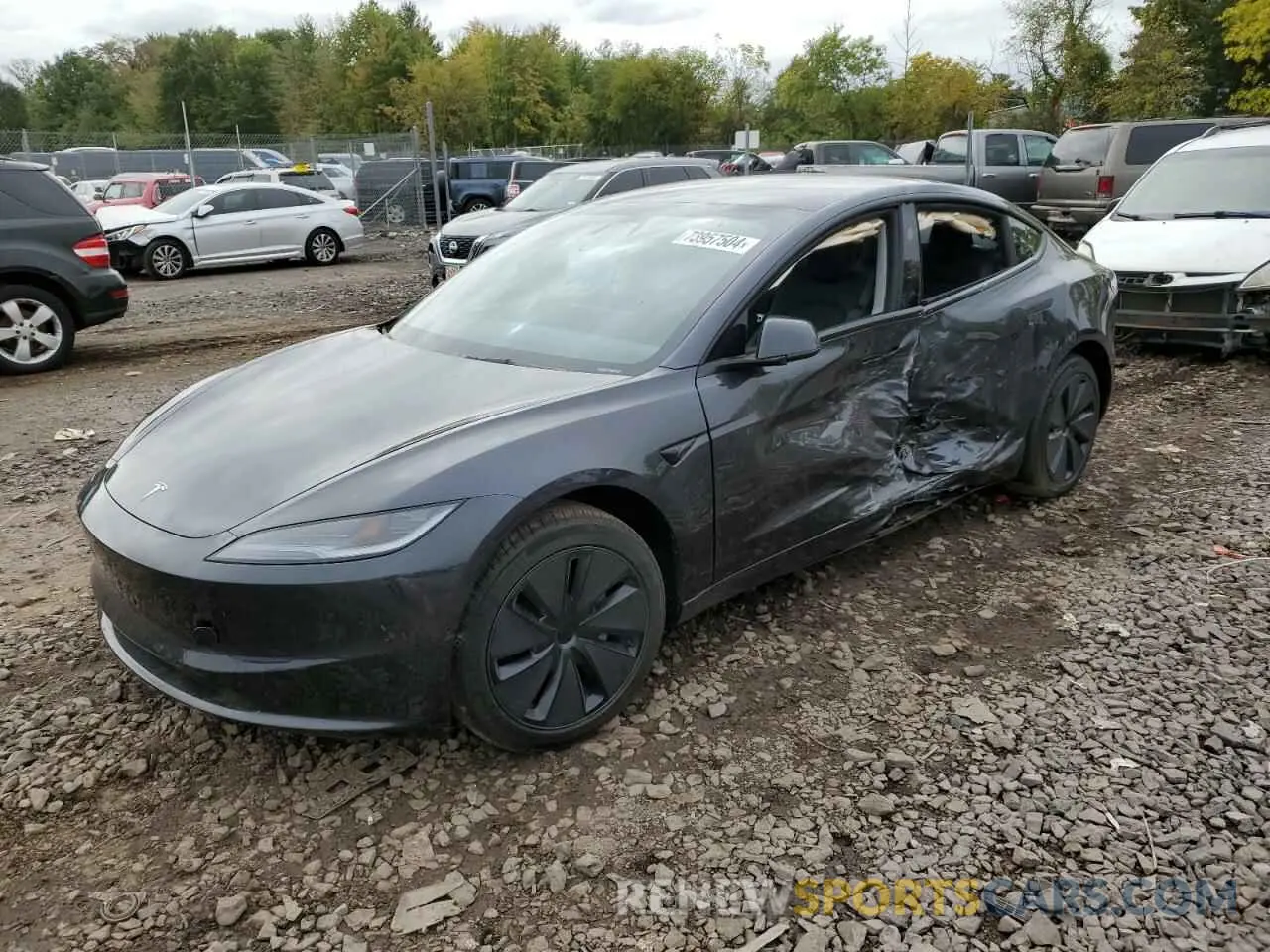 1 Photograph of a damaged car 5YJ3E1EA4RF834504 TESLA MODEL 3 2024