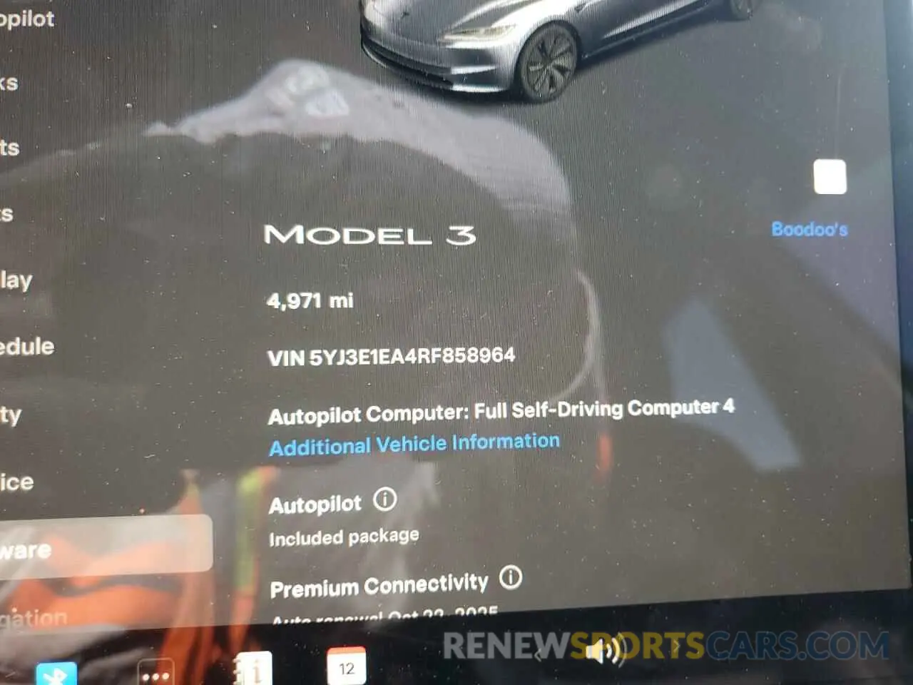 9 Photograph of a damaged car 5YJ3E1EA4RF858964 TESLA MODEL 3 2024