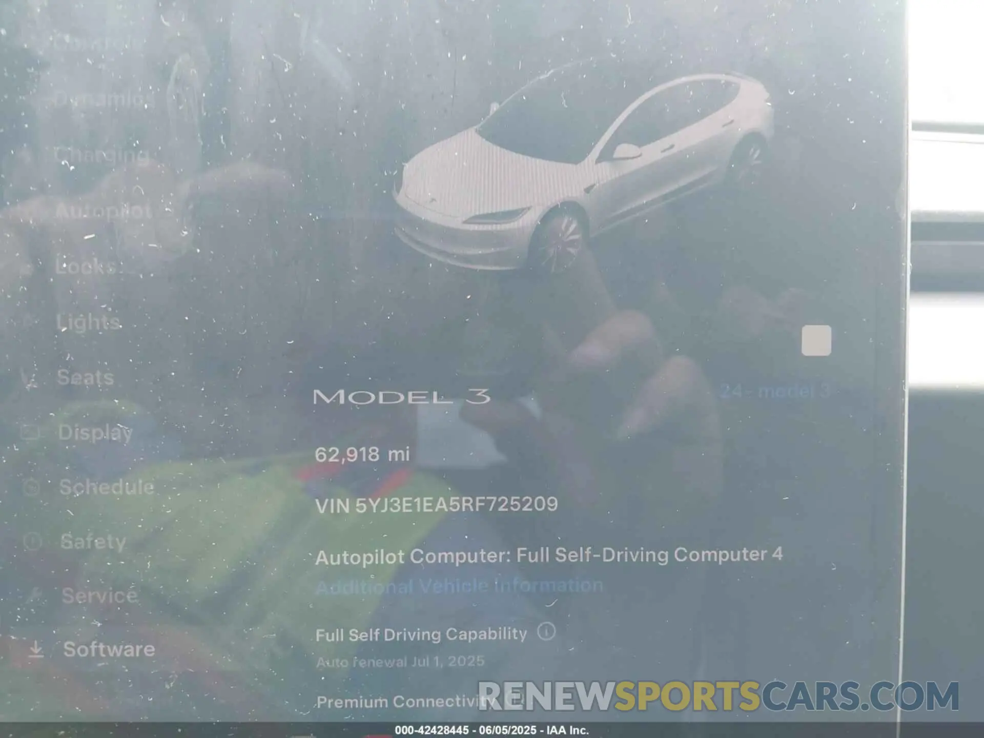 7 Photograph of a damaged car 5YJ3E1EA5RF725209 TESLA MODEL 3 2024