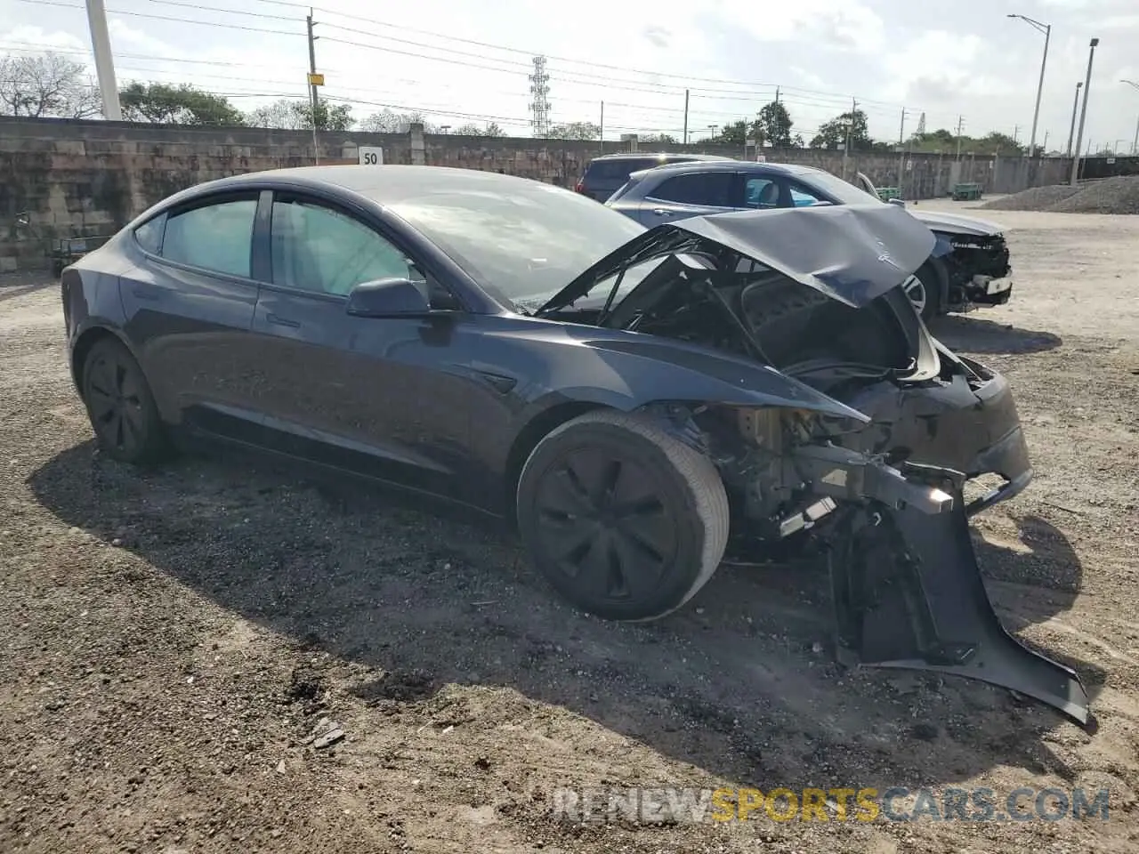 4 Photograph of a damaged car 5YJ3E1EA5RF742432 TESLA MODEL 3 2024
