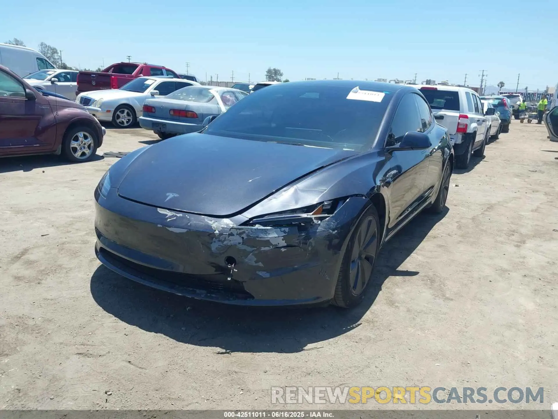2 Photograph of a damaged car 5YJ3E1EA5RF754824 TESLA MODEL 3 2024