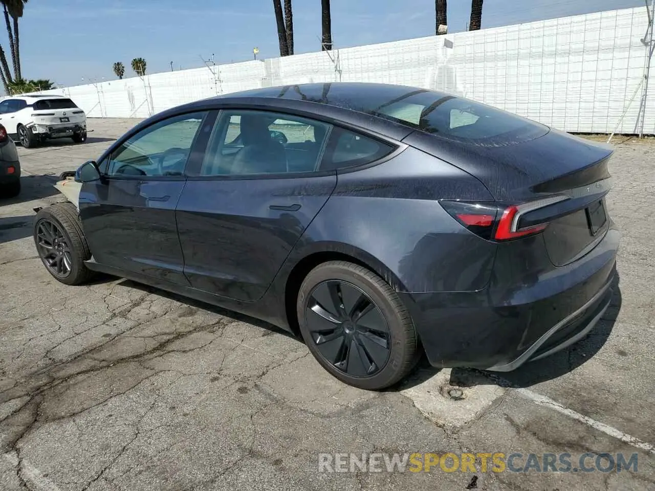2 Photograph of a damaged car 5YJ3E1EA5RF857757 TESLA MODEL 3 2024