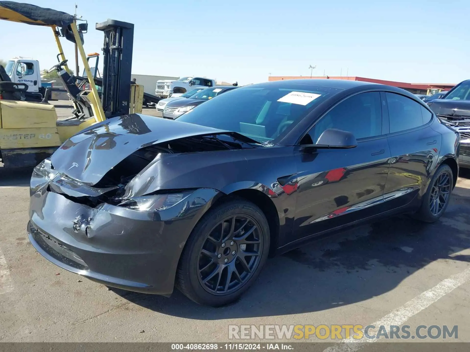 2 Photograph of a damaged car 5YJ3E1EA6RF727891 TESLA MODEL 3 2024
