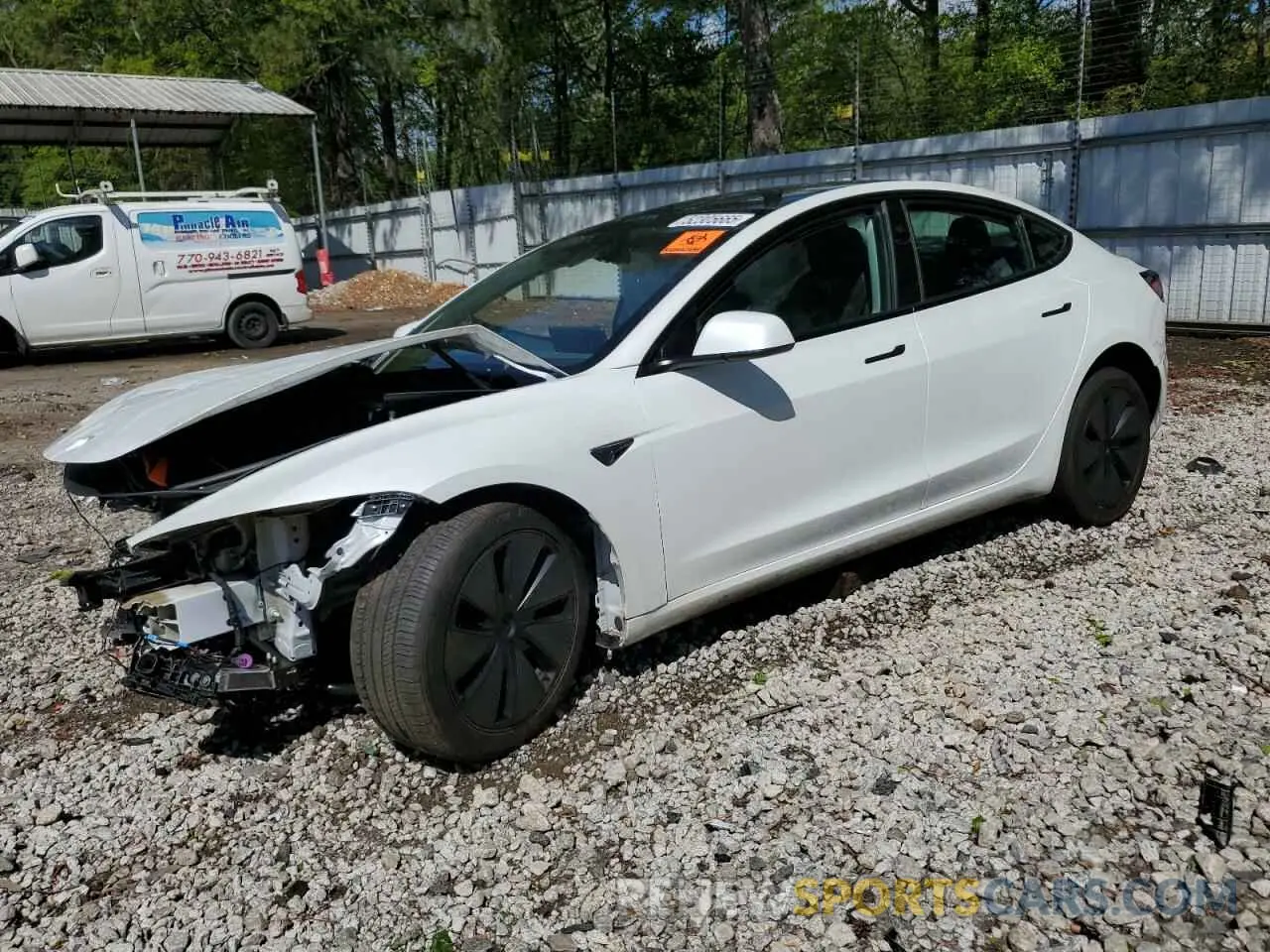 1 Photograph of a damaged car 5YJ3E1EA6RF734033 TESLA MODEL 3 2024
