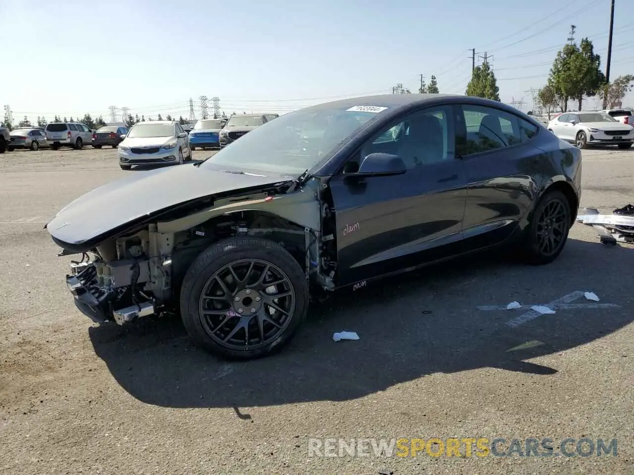 1 Photograph of a damaged car 5YJ3E1EA6RF741600 TESLA MODEL 3 2024