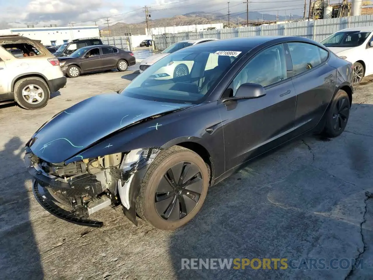 1 Photograph of a damaged car 5YJ3E1EA6RF747249 TESLA MODEL 3 2024