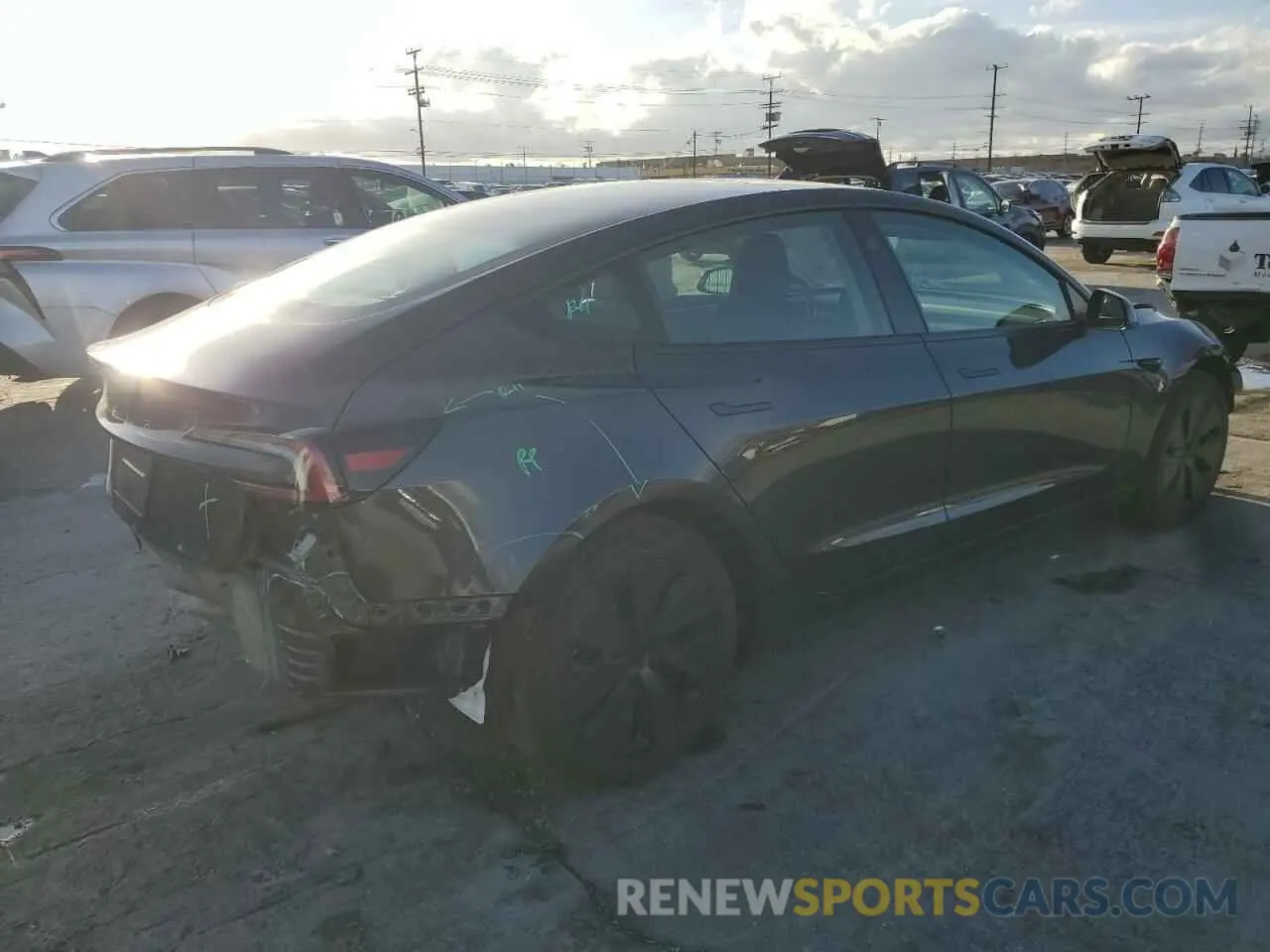 3 Photograph of a damaged car 5YJ3E1EA6RF747249 TESLA MODEL 3 2024