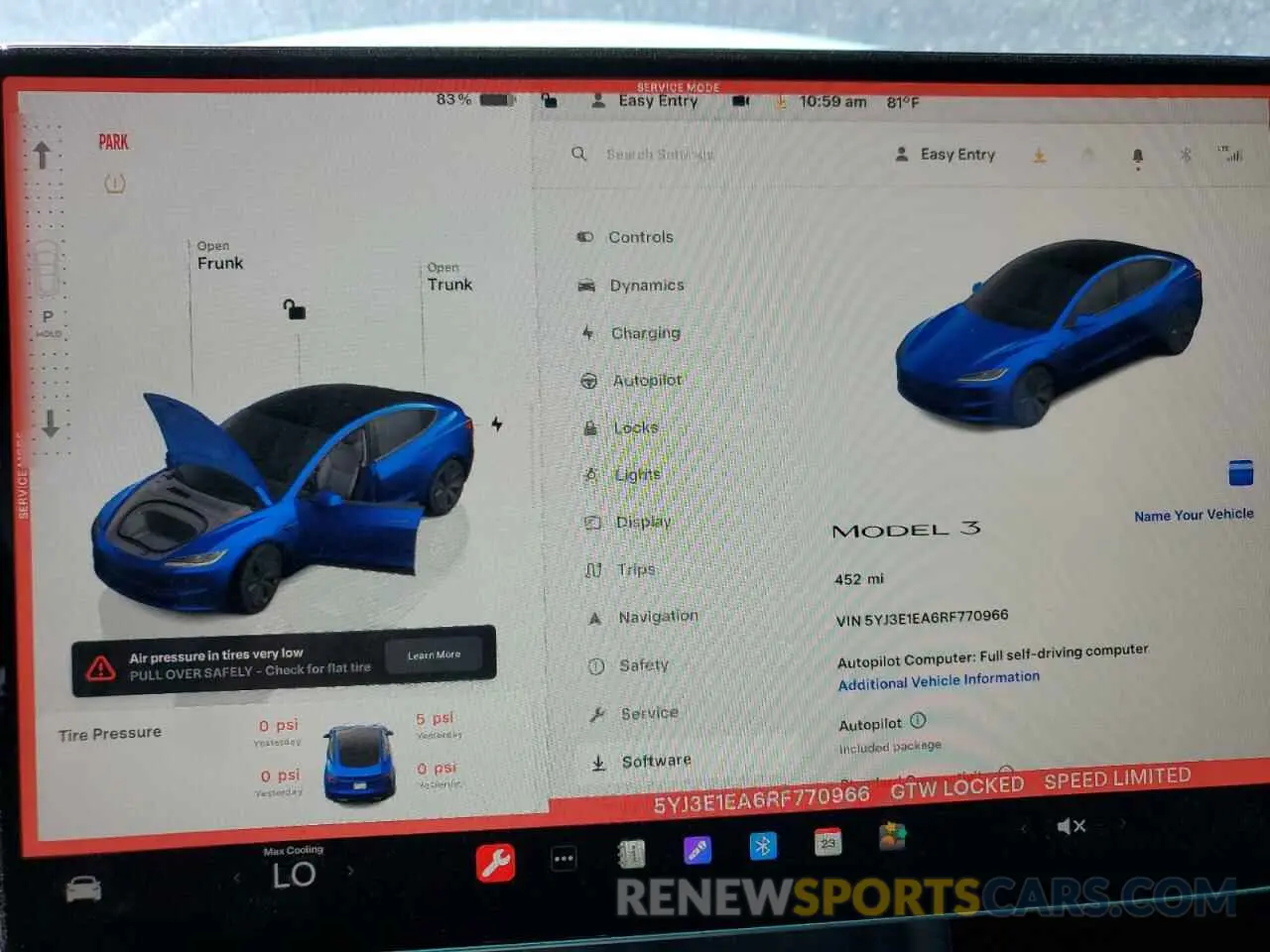 9 Photograph of a damaged car 5YJ3E1EA6RF770966 TESLA MODEL 3 2024