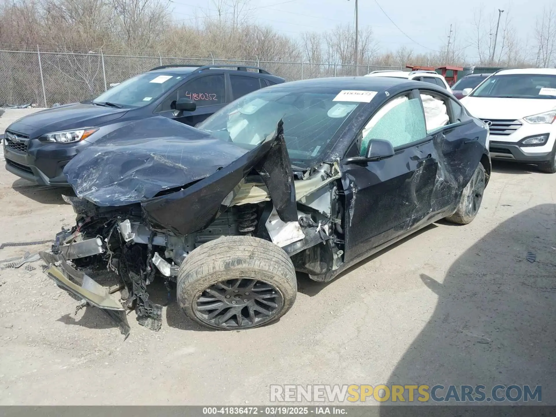 2 Photograph of a damaged car 5YJ3E1EA6RF773141 TESLA MODEL 3 2024