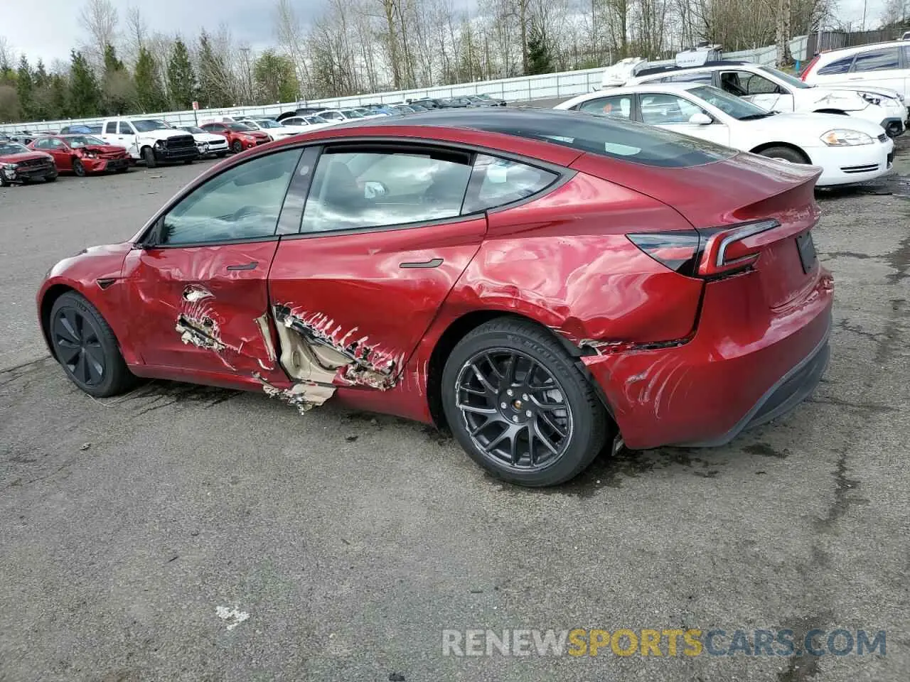 2 Photograph of a damaged car 5YJ3E1EA6RF834780 TESLA MODEL 3 2024