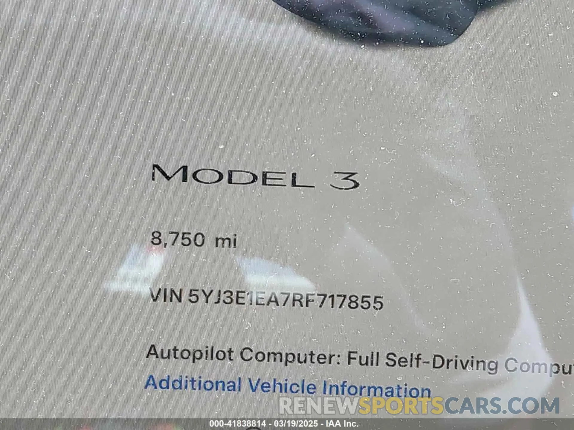 15 Photograph of a damaged car 5YJ3E1EA7RF717855 TESLA MODEL 3 2024