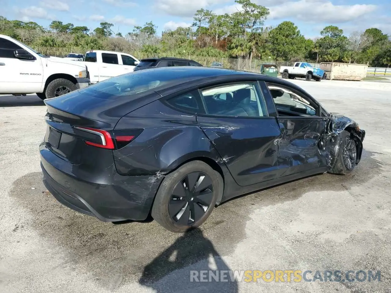 3 Photograph of a damaged car 5YJ3E1EA7RF726152 TESLA MODEL 3 2024