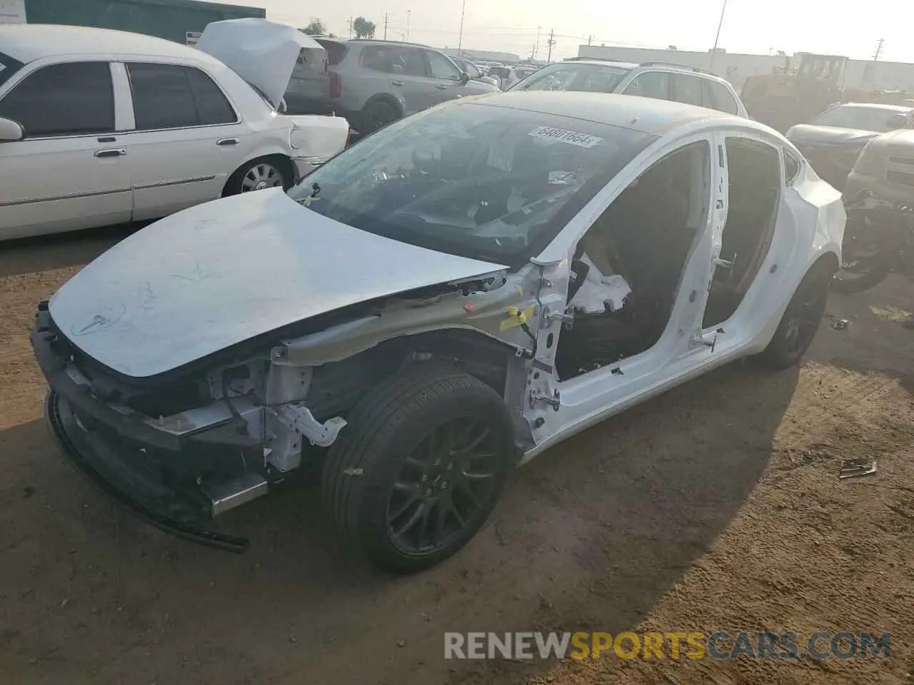 1 Photograph of a damaged car 5YJ3E1EA7RF732484 TESLA MODEL 3 2024