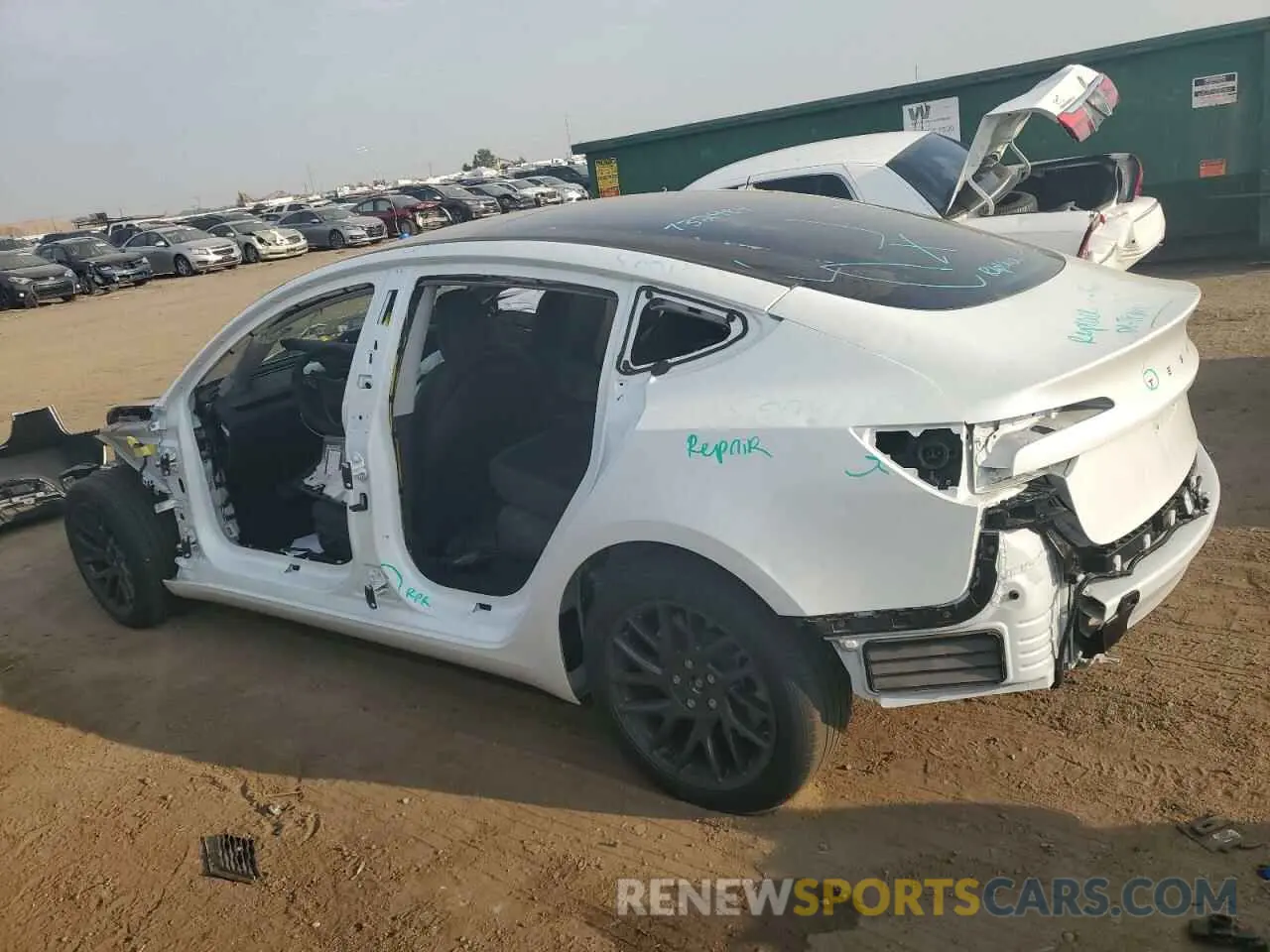 2 Photograph of a damaged car 5YJ3E1EA7RF732484 TESLA MODEL 3 2024