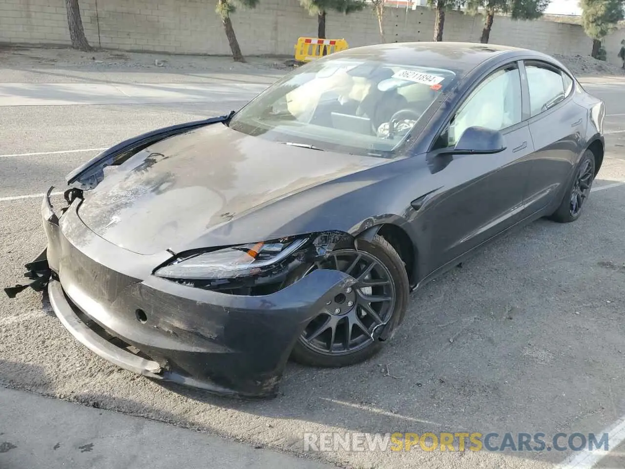 1 Photograph of a damaged car 5YJ3E1EA7RF733490 TESLA MODEL 3 2024