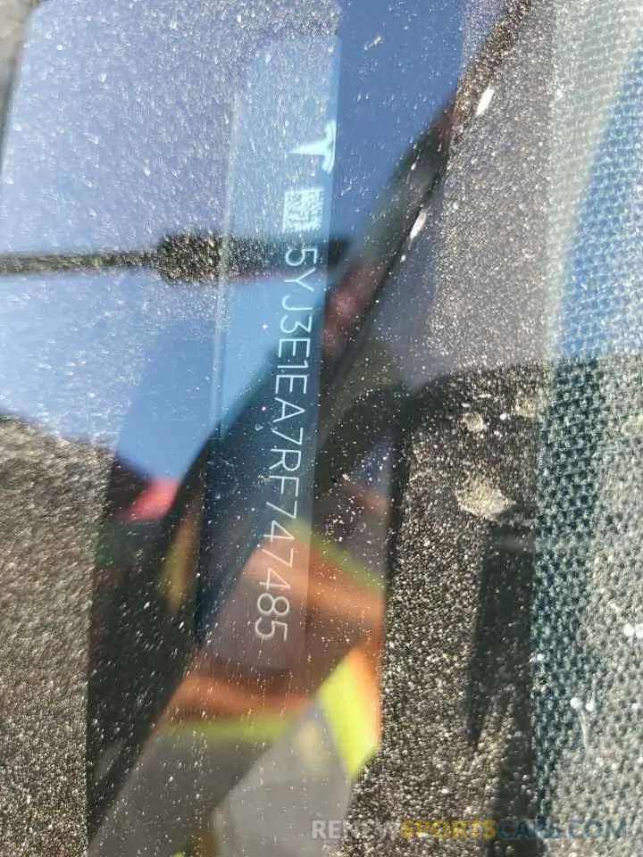 13 Photograph of a damaged car 5YJ3E1EA7RF747485 TESLA MODEL 3 2024
