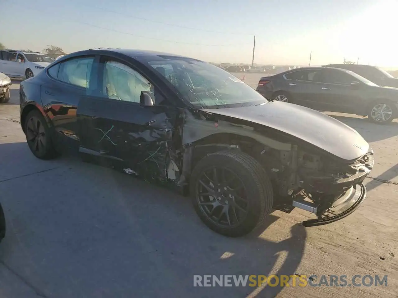 4 Photograph of a damaged car 5YJ3E1EA7RF757837 TESLA MODEL 3 2024