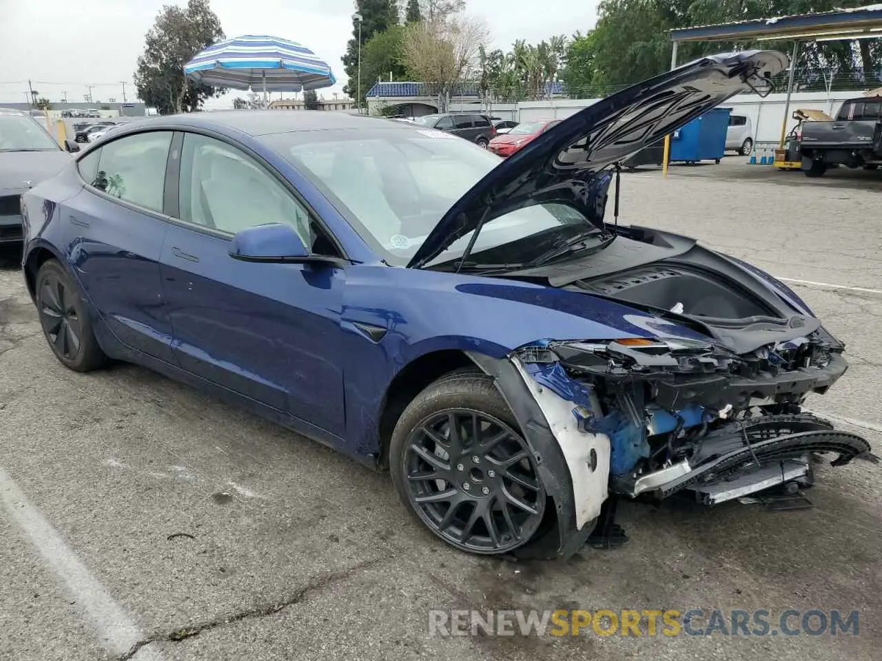 4 Photograph of a damaged car 5YJ3E1EA7RF771270 TESLA MODEL 3 2024