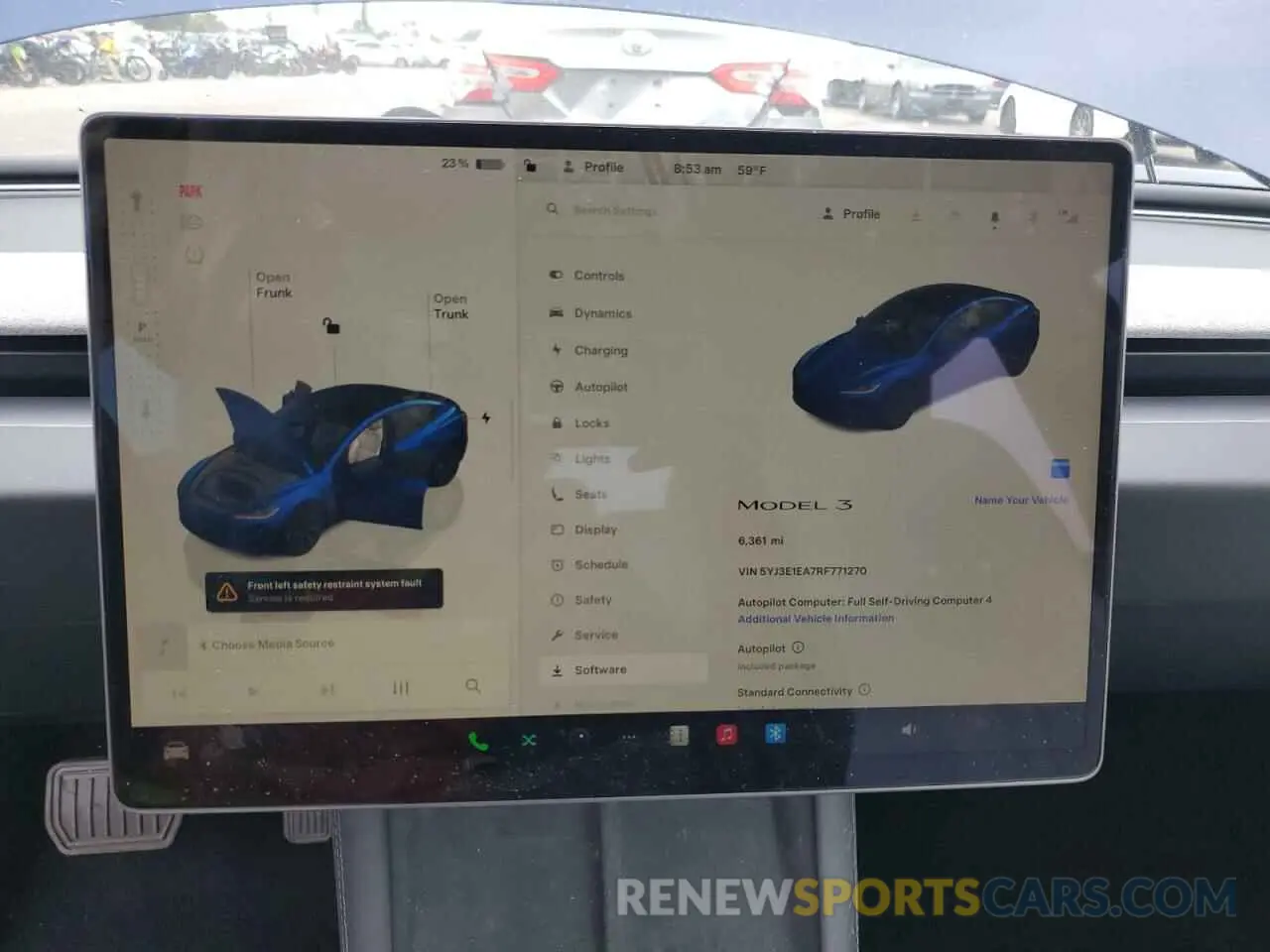 9 Photograph of a damaged car 5YJ3E1EA7RF771270 TESLA MODEL 3 2024