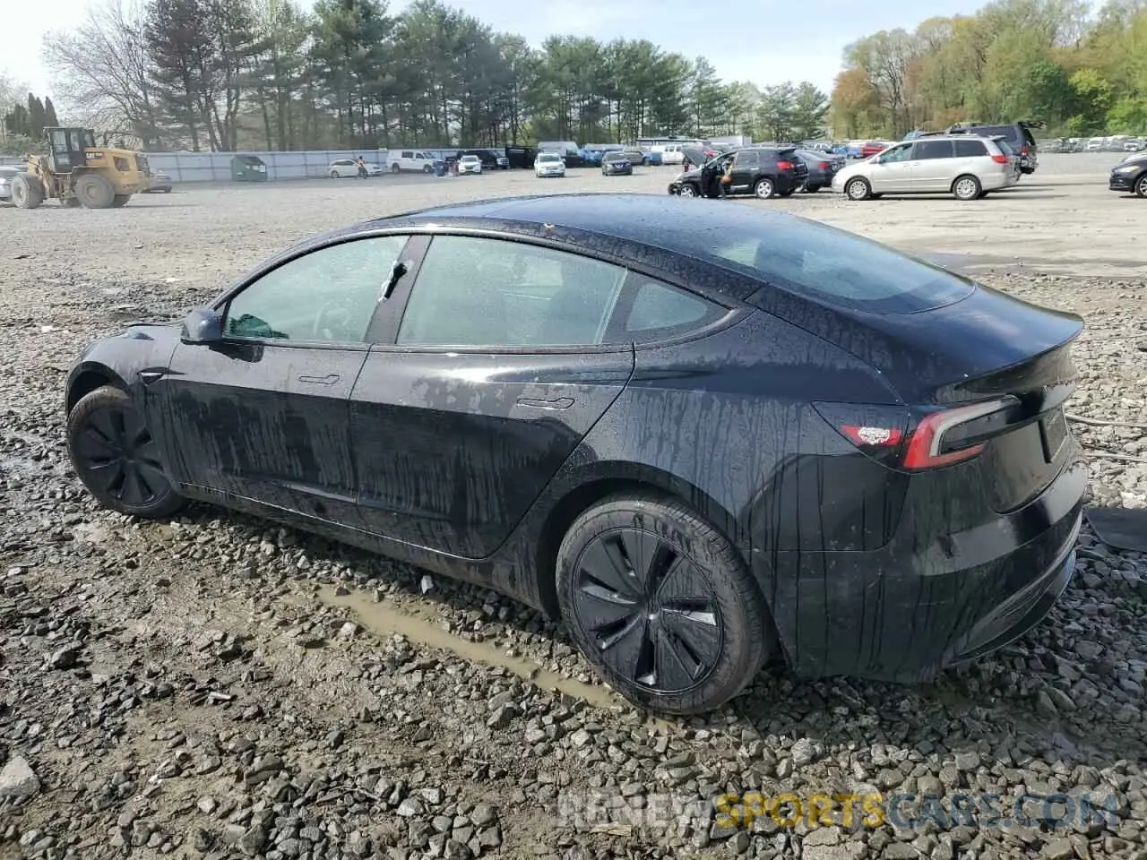 2 Photograph of a damaged car 5YJ3E1EA7RF771592 TESLA MODEL 3 2024