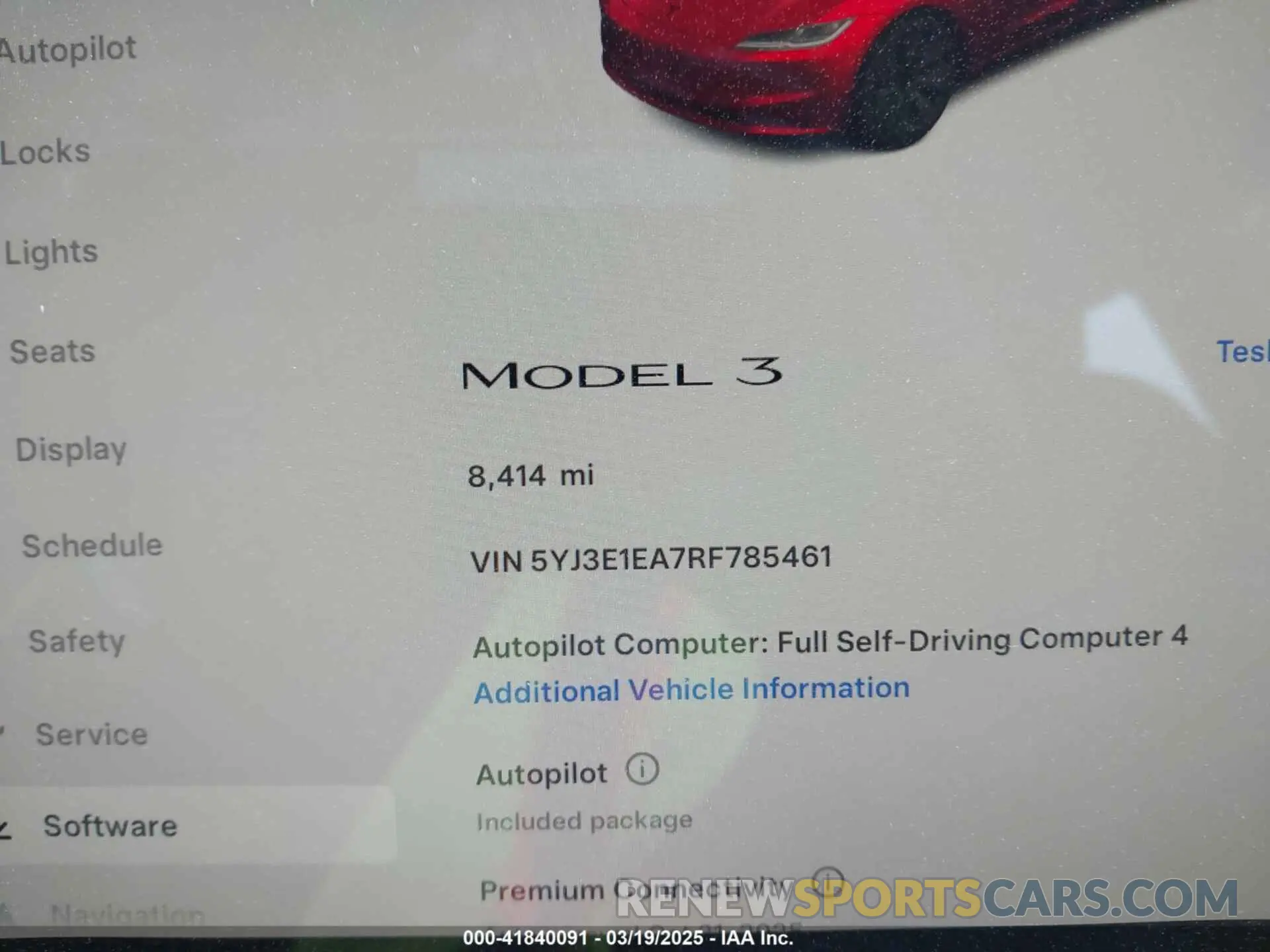 7 Photograph of a damaged car 5YJ3E1EA7RF785461 TESLA MODEL 3 2024
