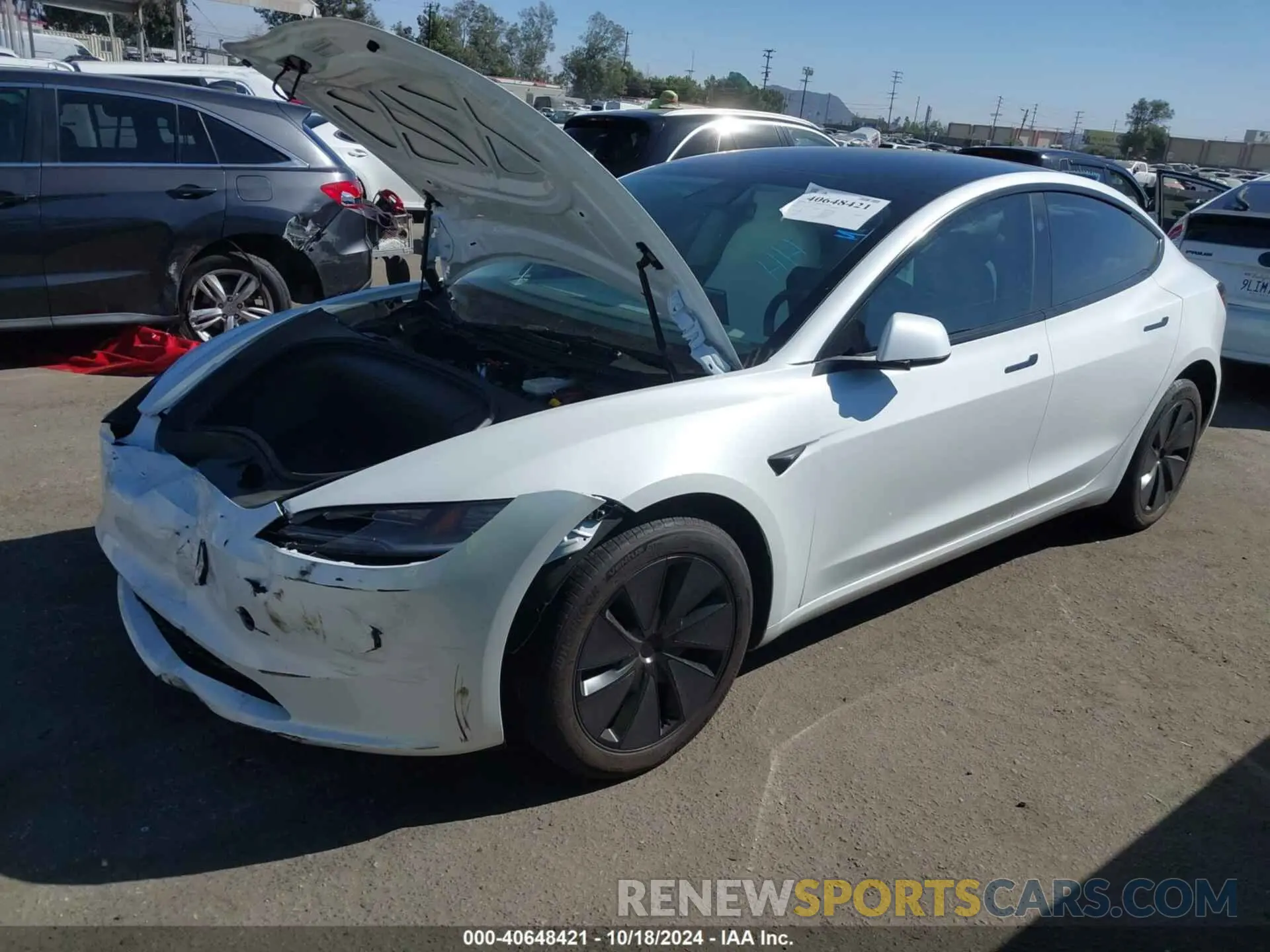 2 Photograph of a damaged car 5YJ3E1EA7RF812528 TESLA MODEL 3 2024