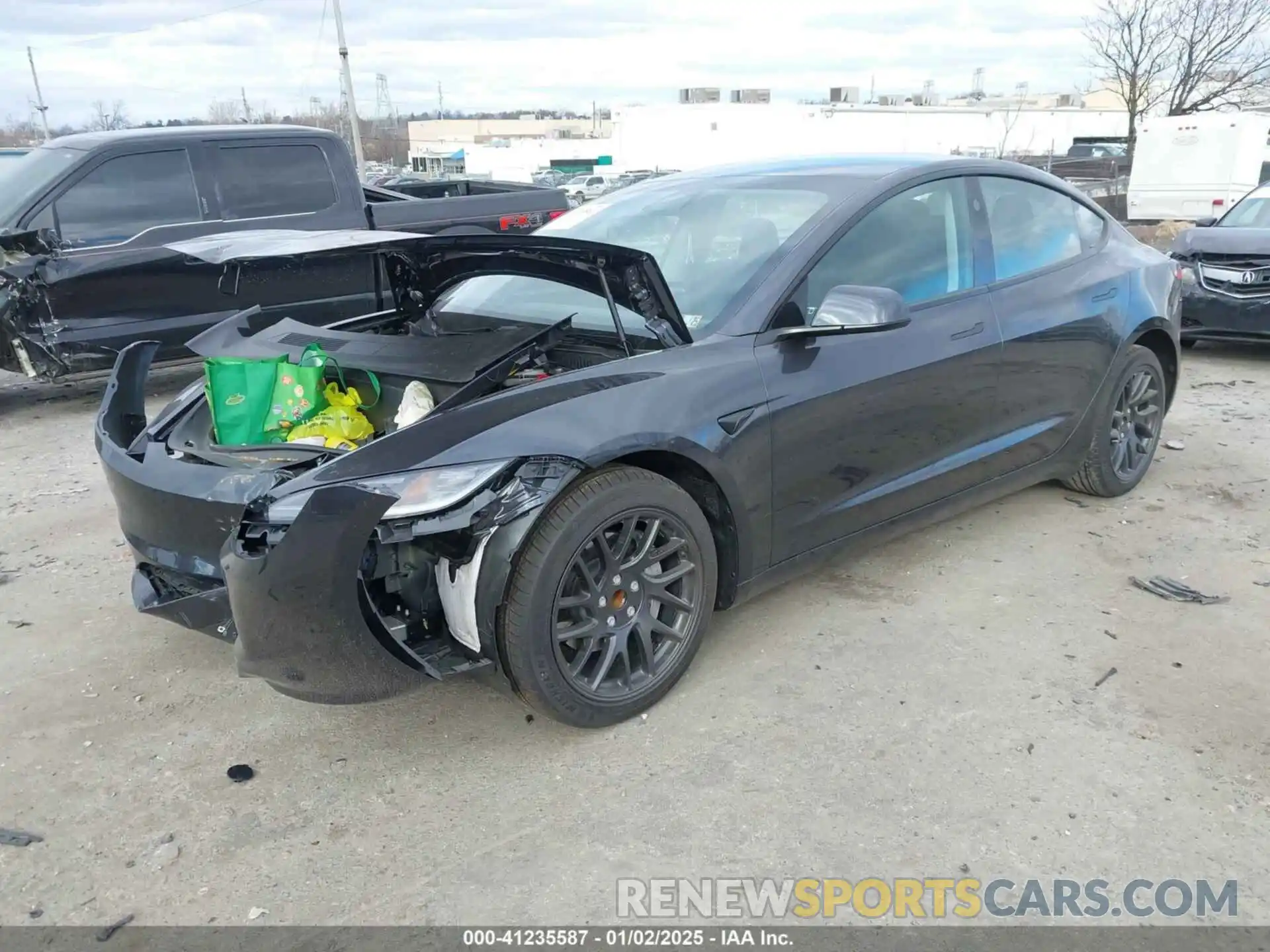 2 Photograph of a damaged car 5YJ3E1EA7RF856514 TESLA MODEL 3 2024