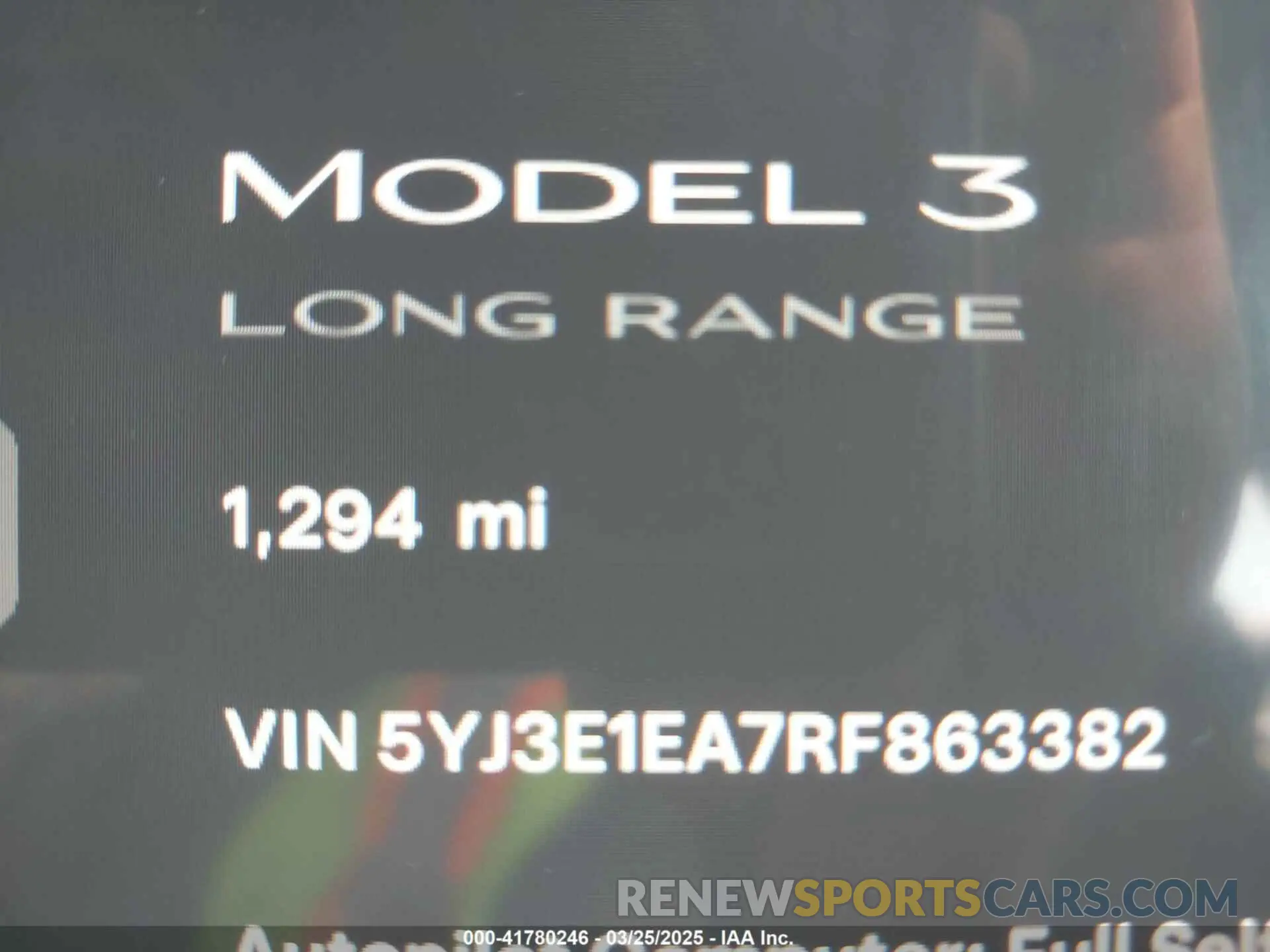 16 Photograph of a damaged car 5YJ3E1EA7RF863382 TESLA MODEL 3 2024
