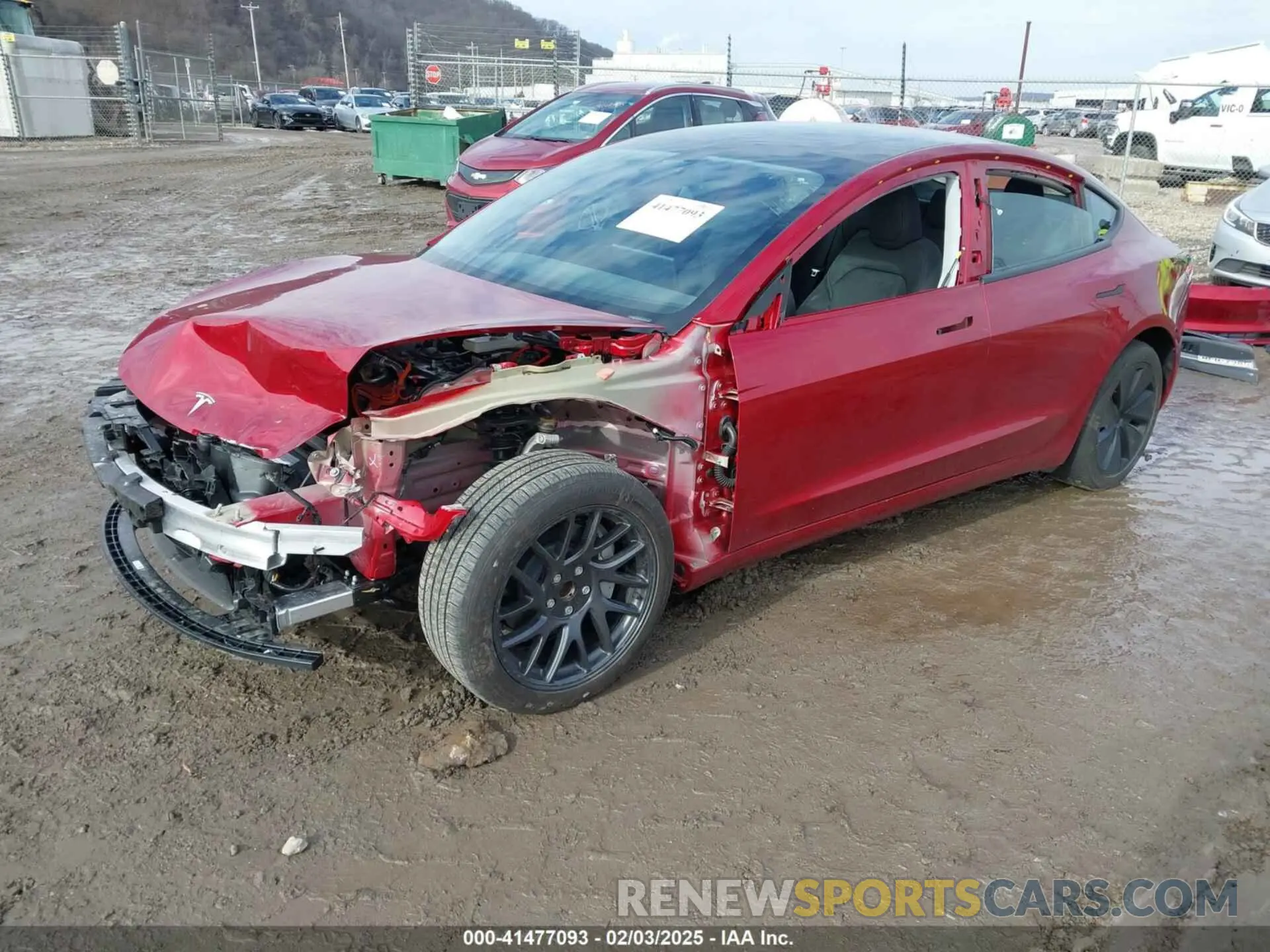 2 Photograph of a damaged car 5YJ3E1EA7RF869098 TESLA MODEL 3 2024