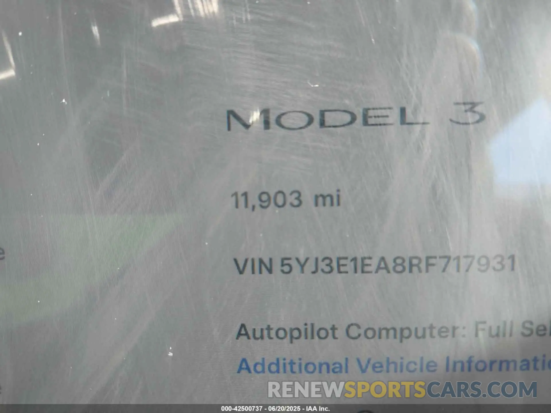 14 Photograph of a damaged car 5YJ3E1EA8RF717931 TESLA MODEL 3 2024
