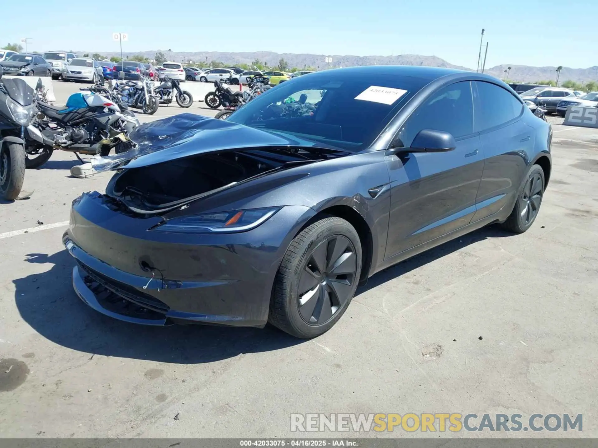 2 Photograph of a damaged car 5YJ3E1EA8RF726287 TESLA MODEL 3 2024