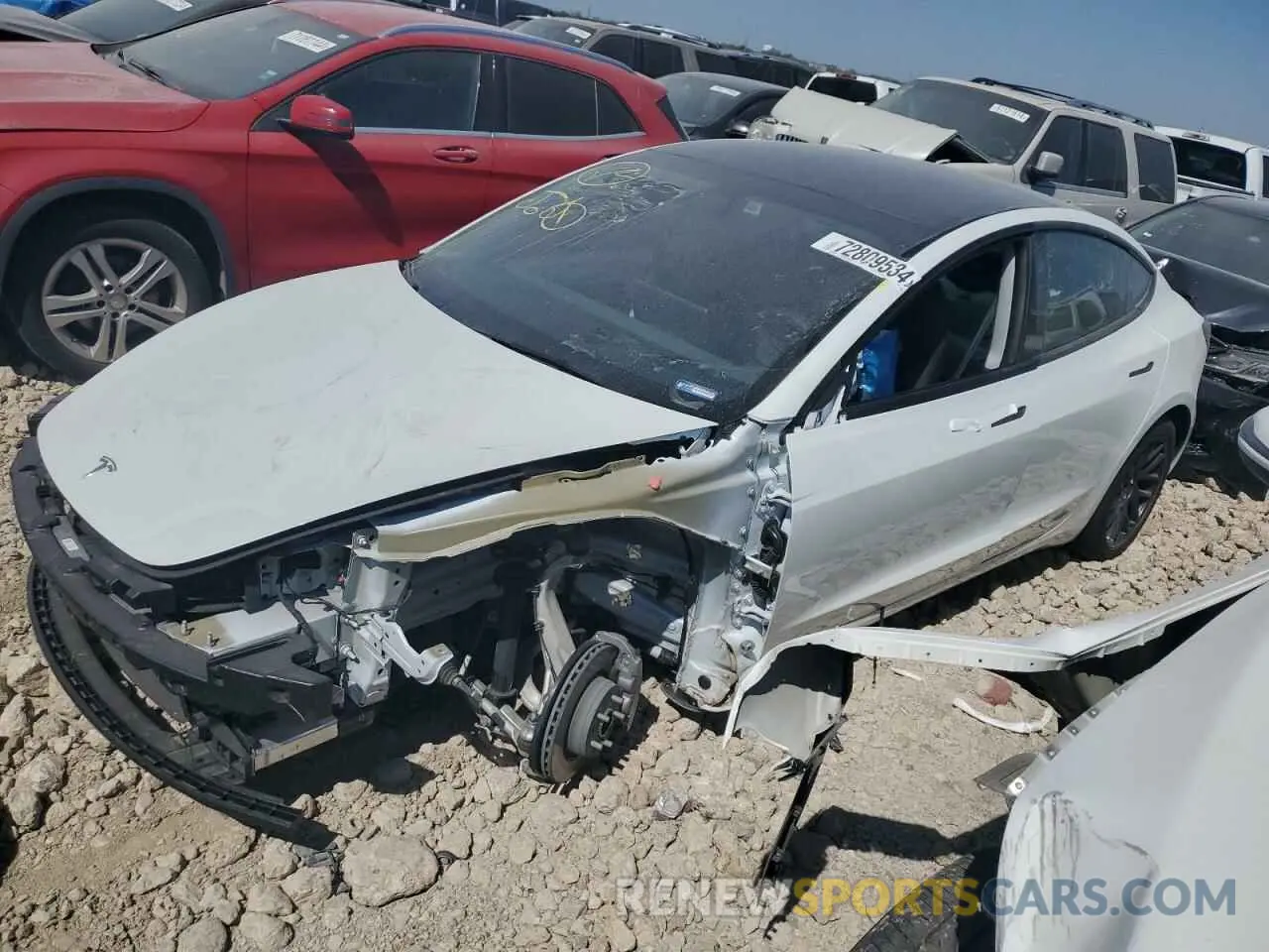 1 Photograph of a damaged car 5YJ3E1EA8RF732803 TESLA MODEL 3 2024