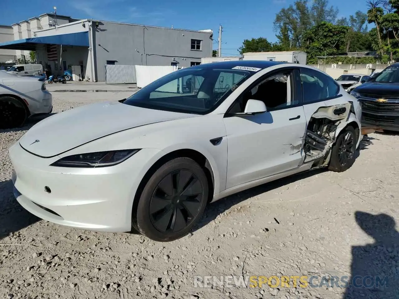 1 Photograph of a damaged car 5YJ3E1EA8RF732820 TESLA MODEL 3 2024