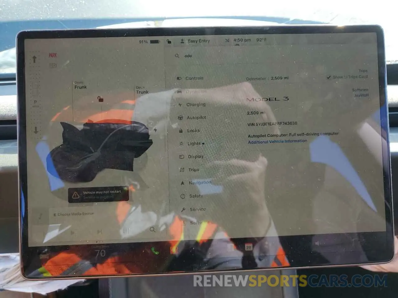 9 Photograph of a damaged car 5YJ3E1EA8RF743638 TESLA MODEL 3 2024