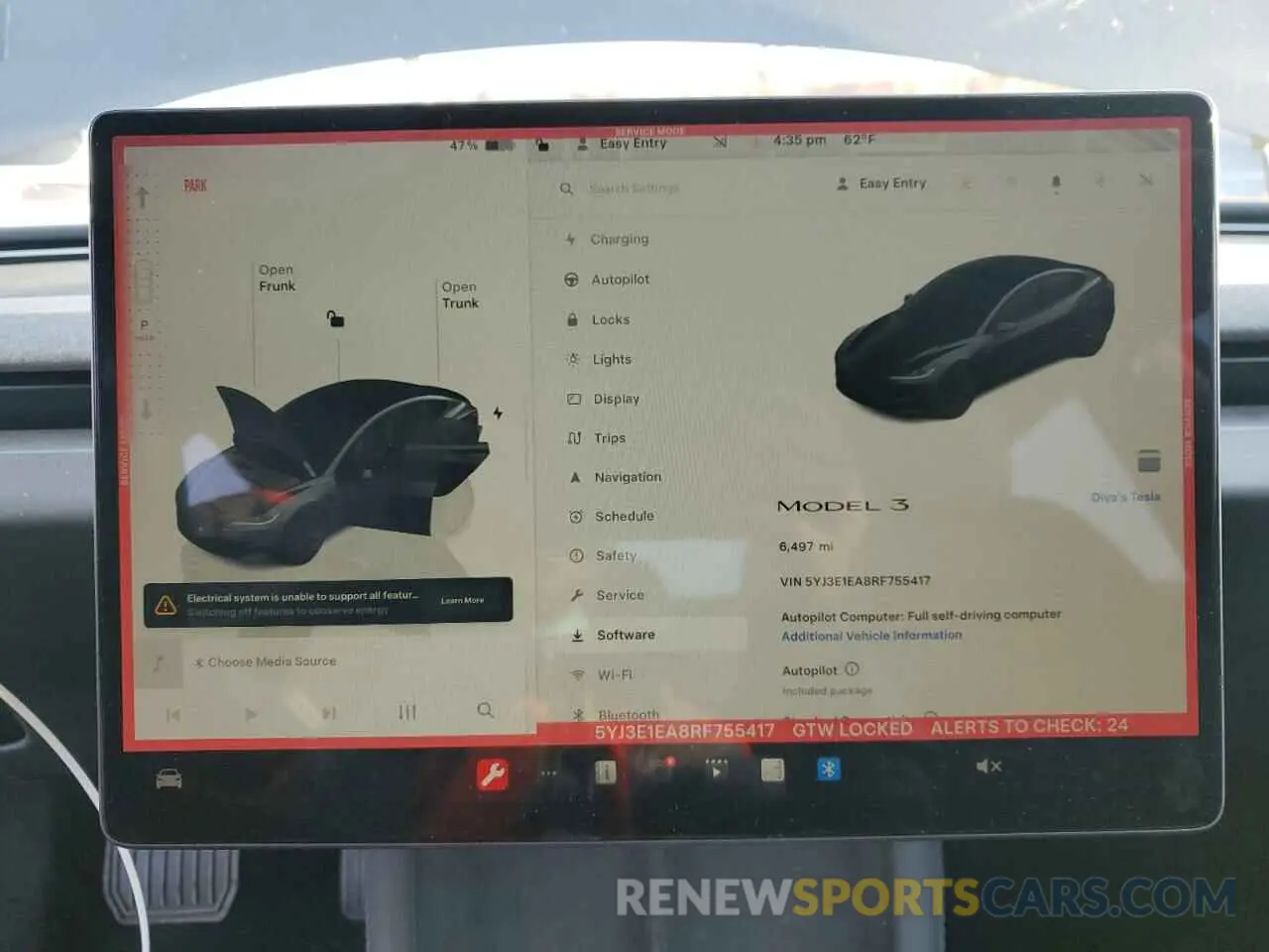 9 Photograph of a damaged car 5YJ3E1EA8RF755417 TESLA MODEL 3 2024