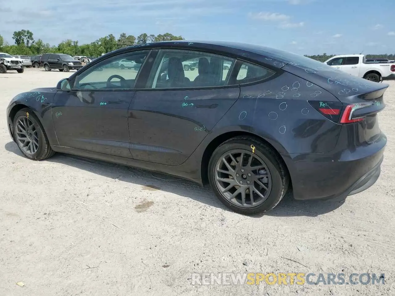 2 Photograph of a damaged car 5YJ3E1EA8RF825594 TESLA MODEL 3 2024