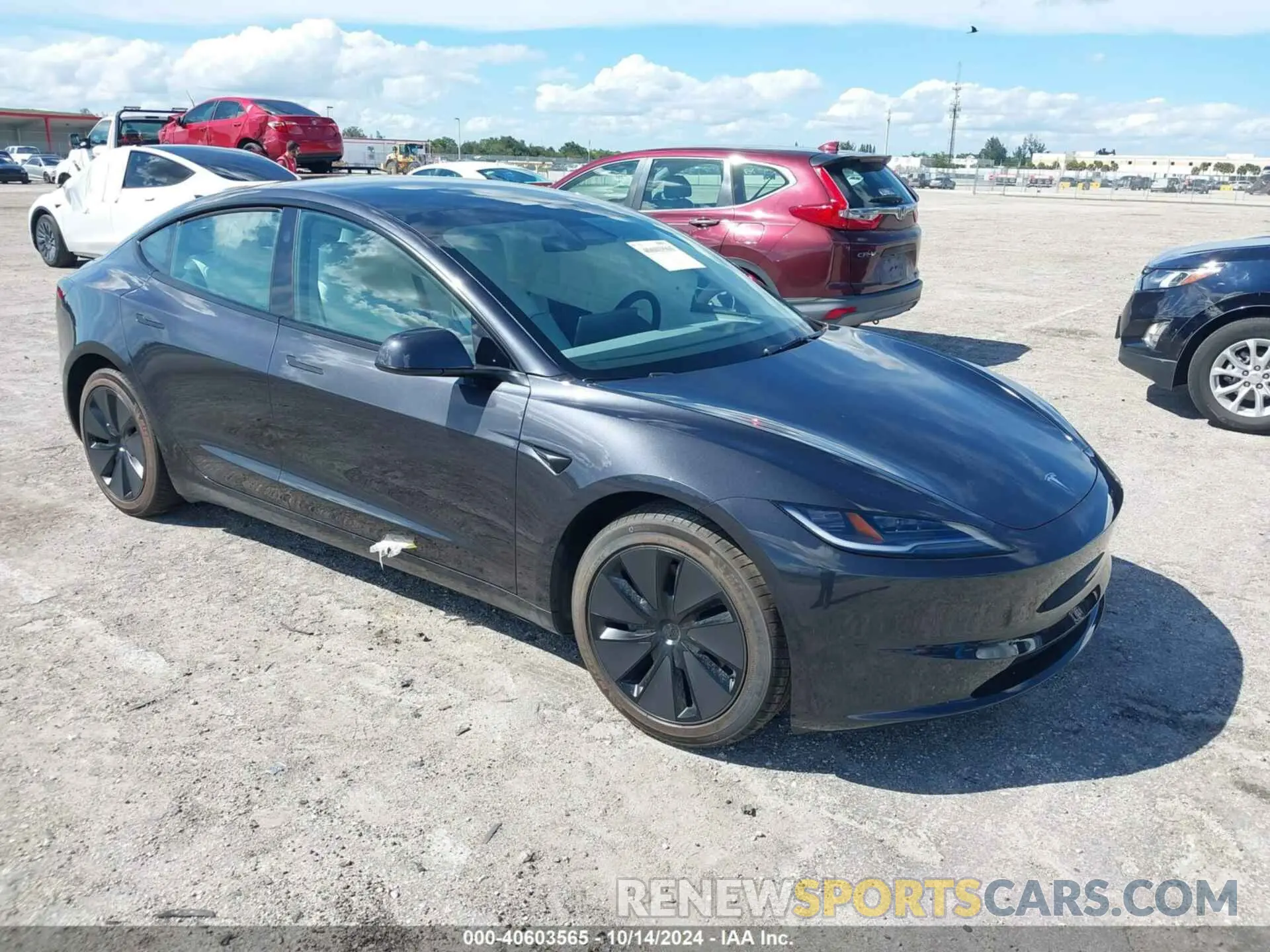 1 Photograph of a damaged car 5YJ3E1EA8RF833176 TESLA MODEL 3 2024