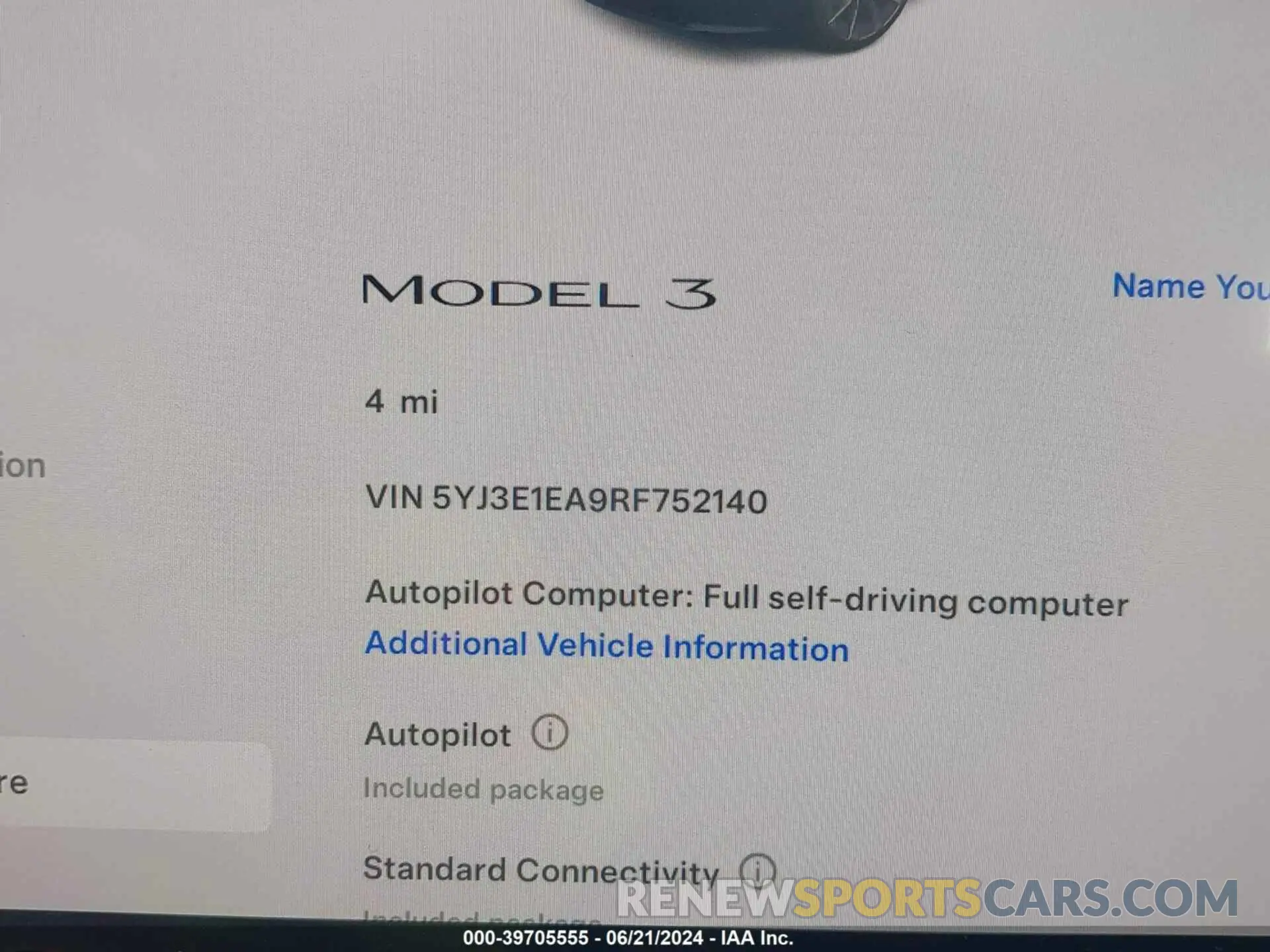 12 Photograph of a damaged car 5YJ3E1EA9RF752140 TESLA MODEL 3 2024
