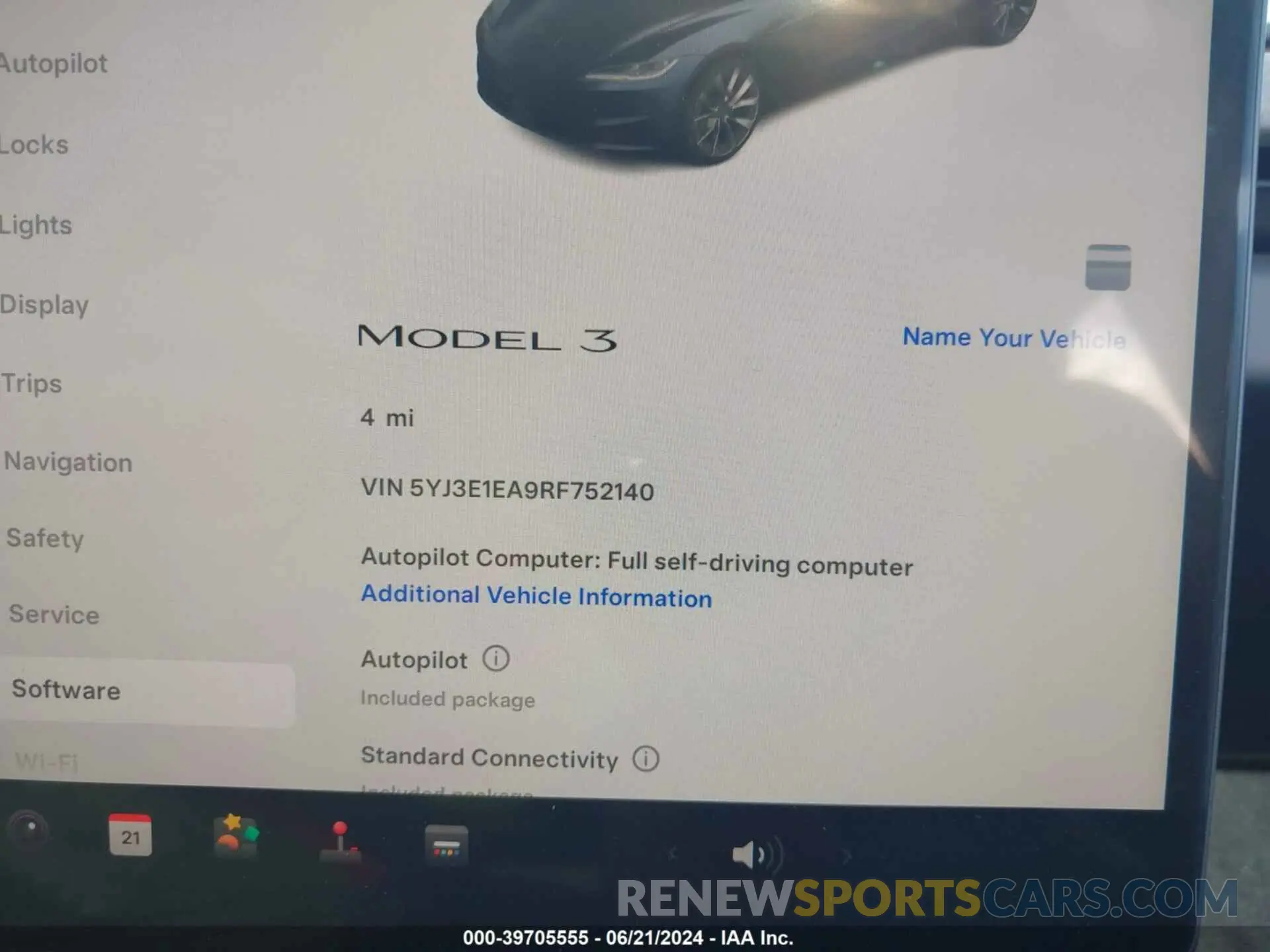 7 Photograph of a damaged car 5YJ3E1EA9RF752140 TESLA MODEL 3 2024